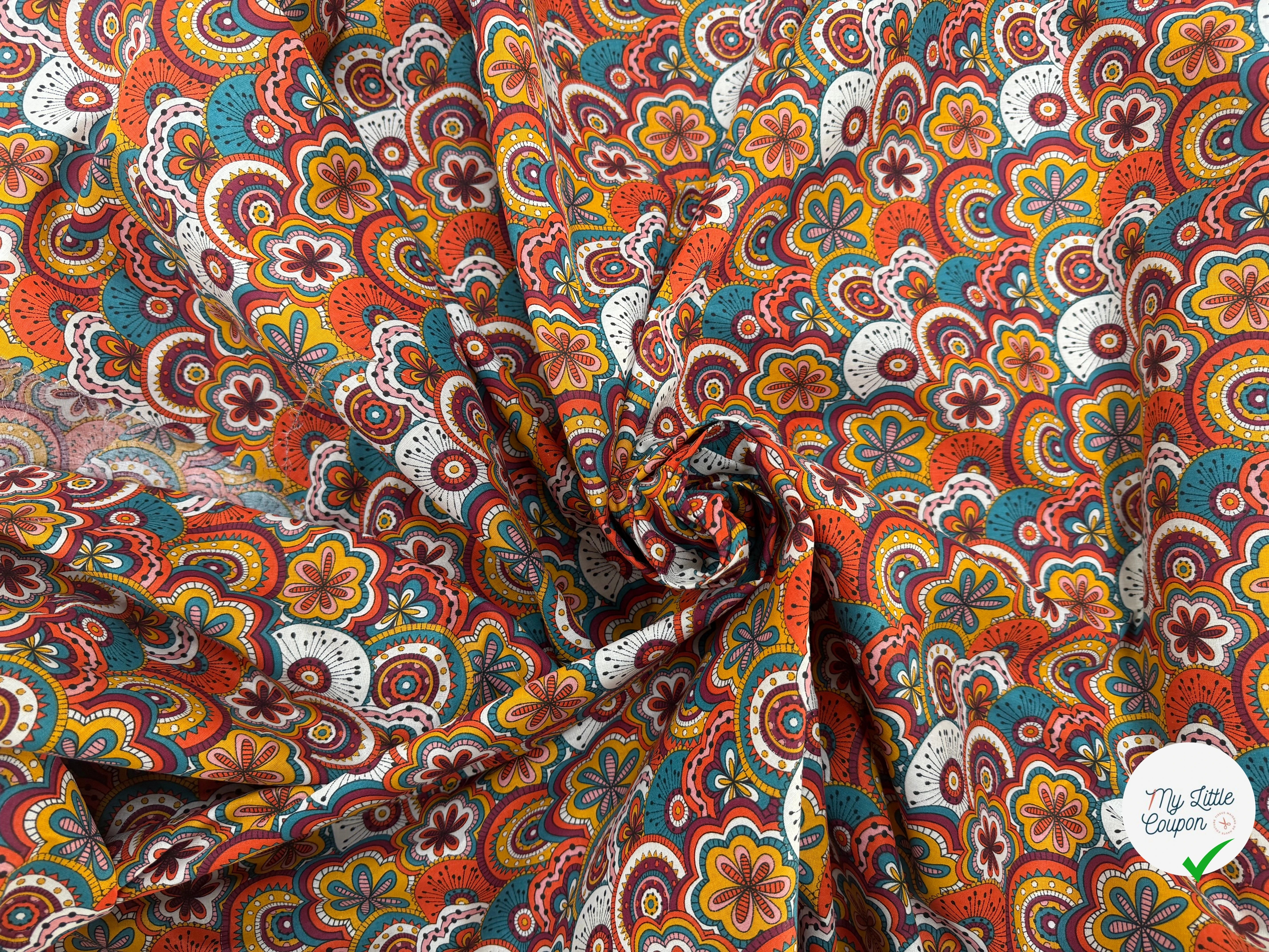 PERCALE DE COTON CHIMERE MULTICO 150 CM - My Little Coupon