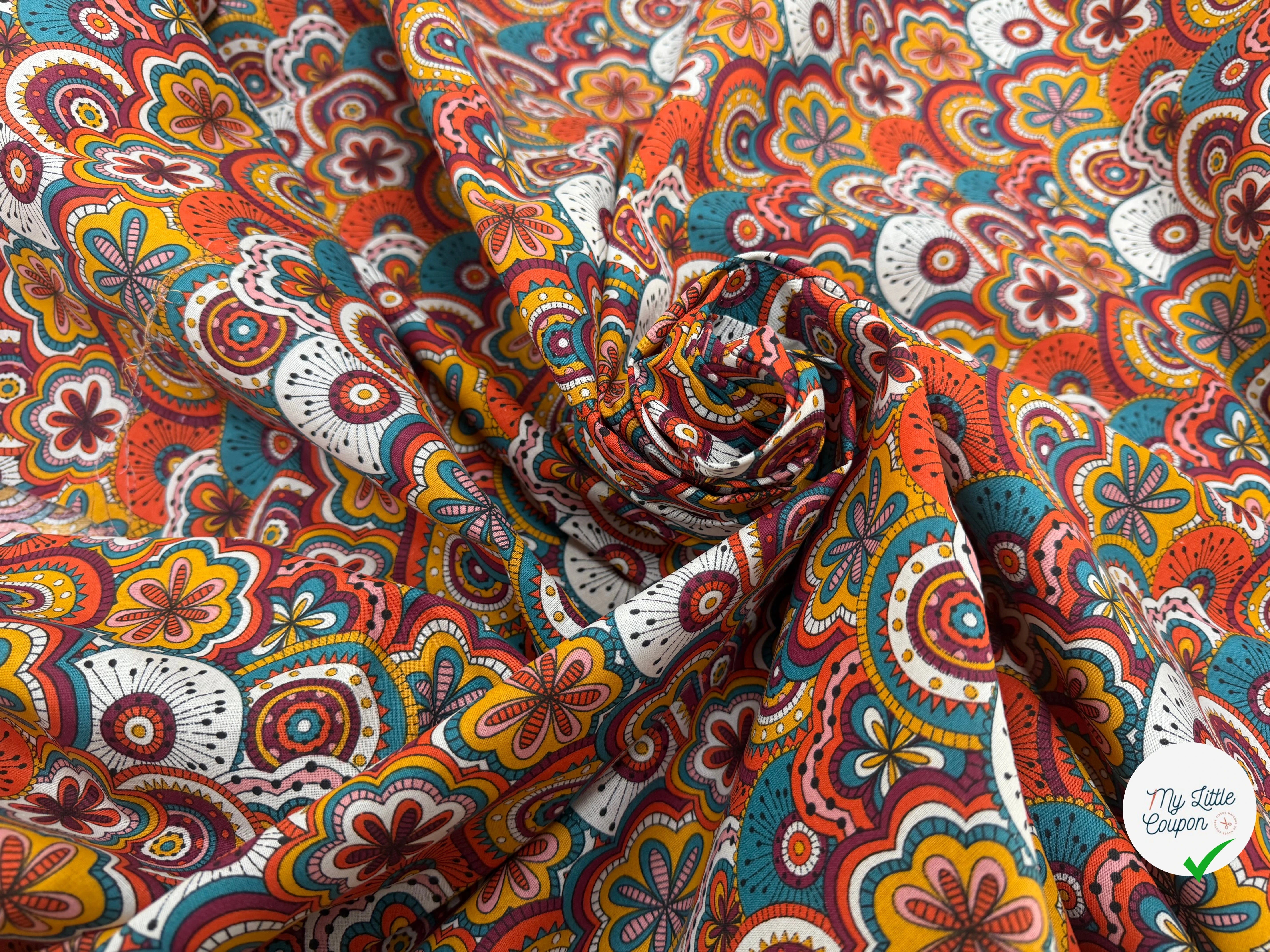 PERCALE DE COTON CHIMERE MULTICO 150 CM - My Little Coupon