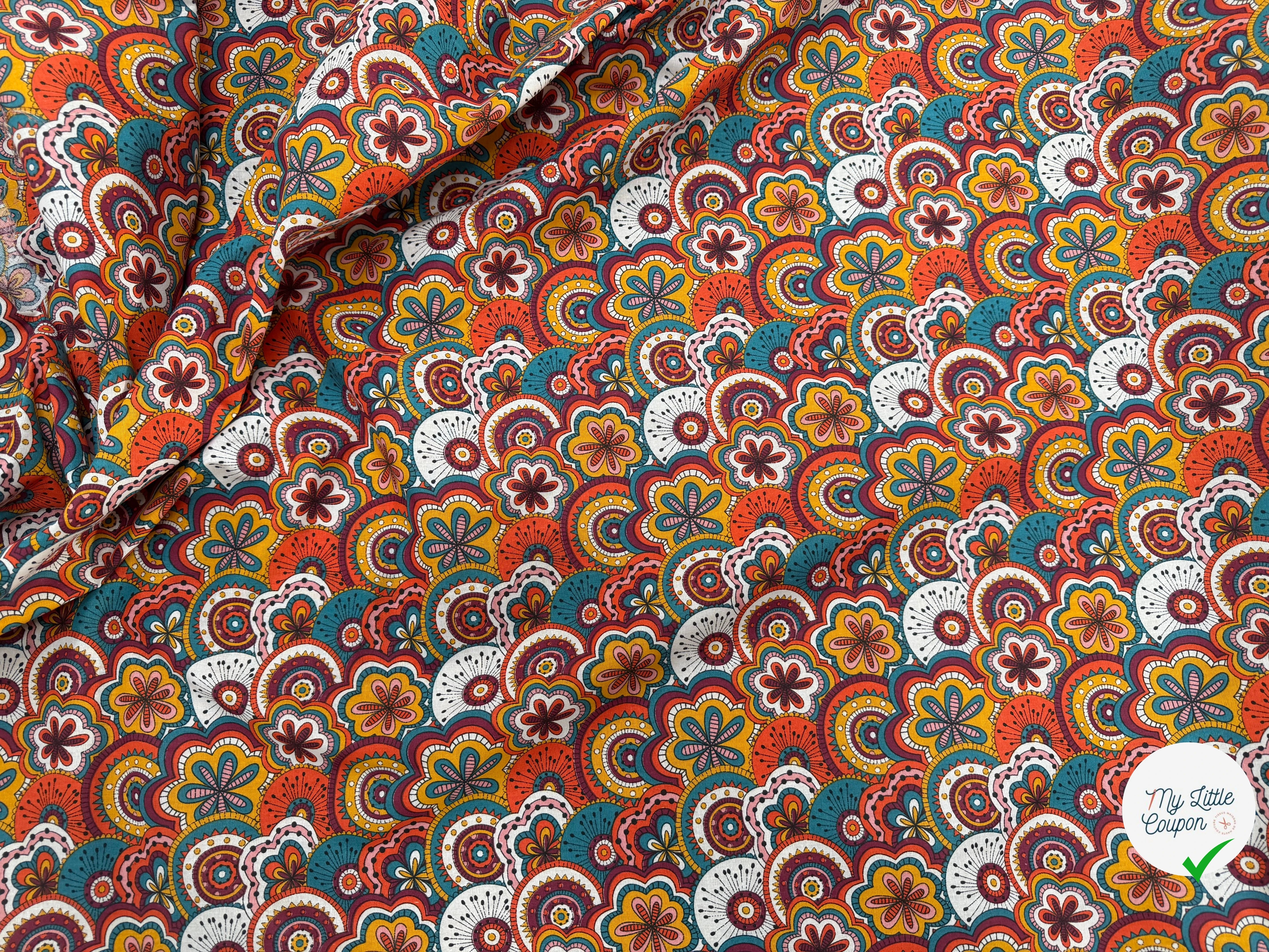 PERCALE DE COTON CHIMERE MULTICO 150 CM - My Little Coupon