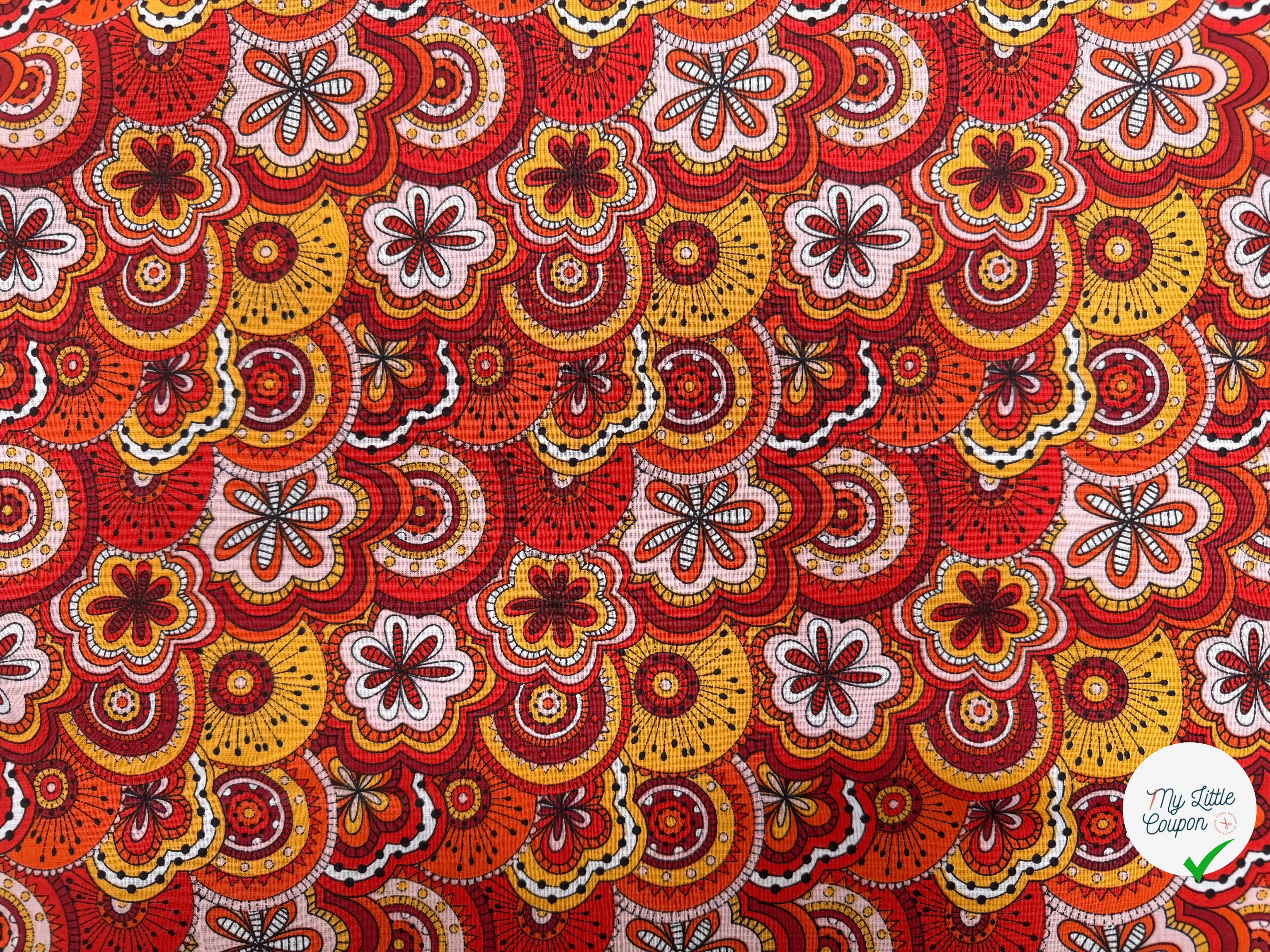 PERCALE DE COTON CHIMERE ROUGE 150 CM - My Little Coupon