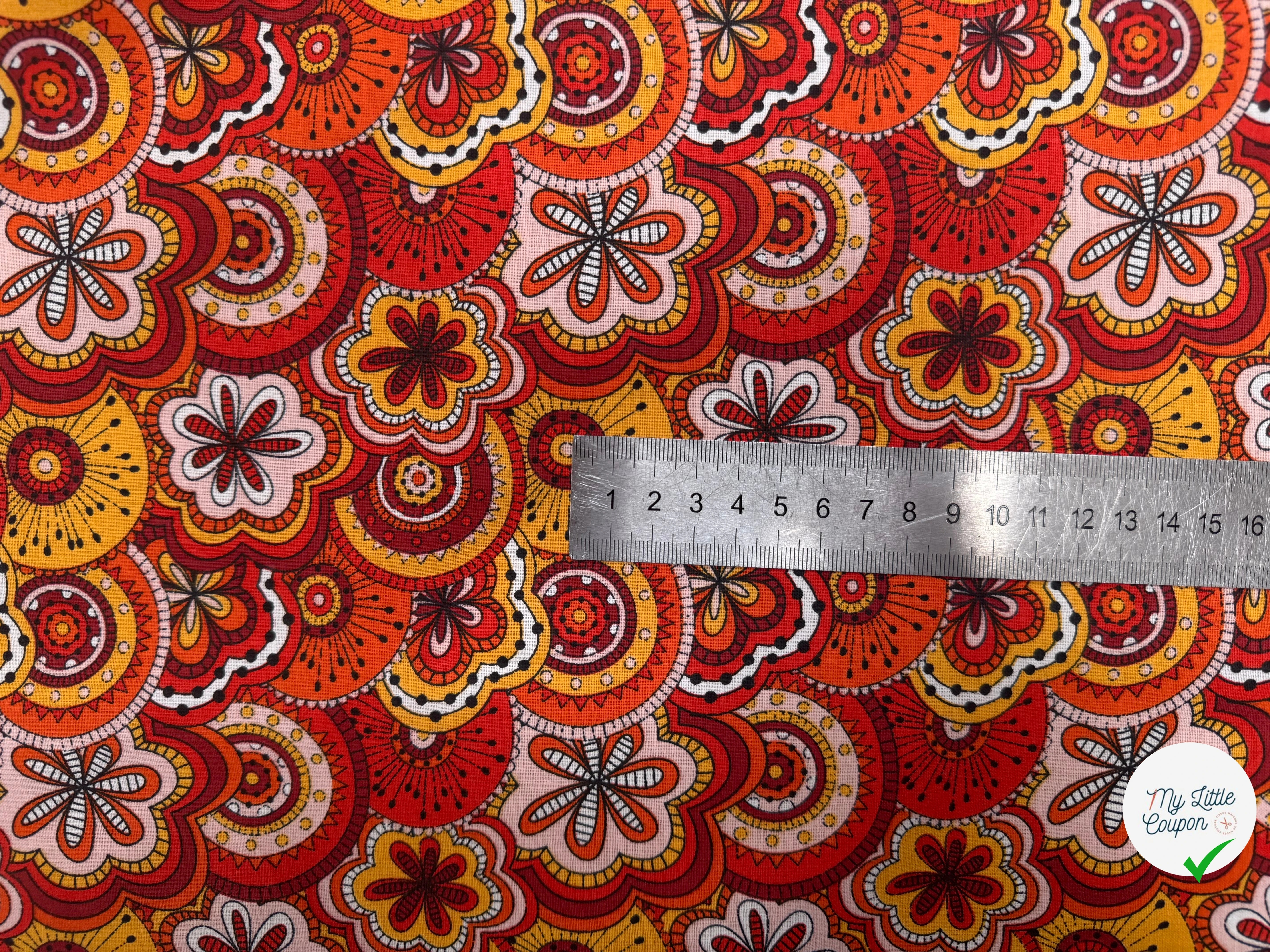 PERCALE DE COTON CHIMERE ROUGE 150 CM - My Little Coupon