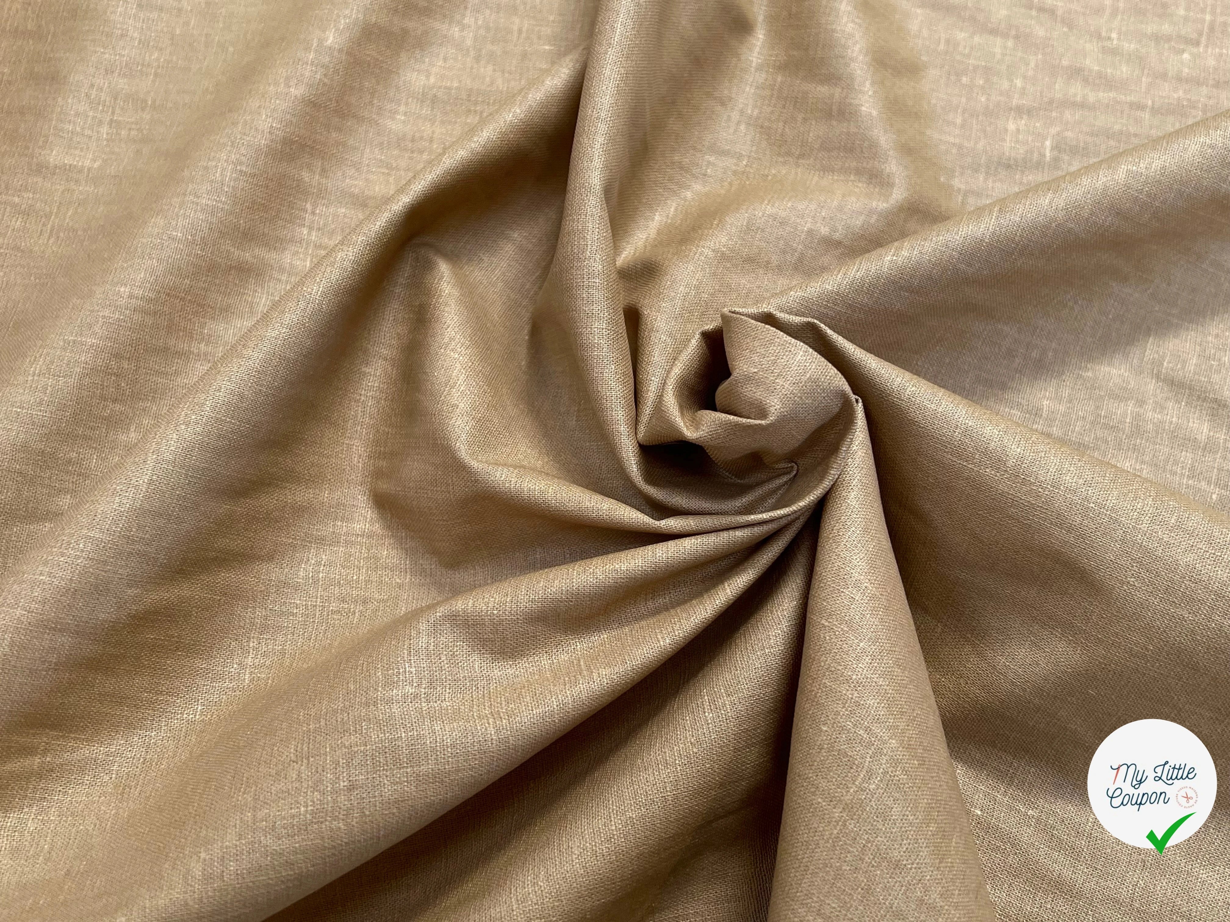 PERCALE DE COTON CHINTZÉ BEIGE - My Little Coupon