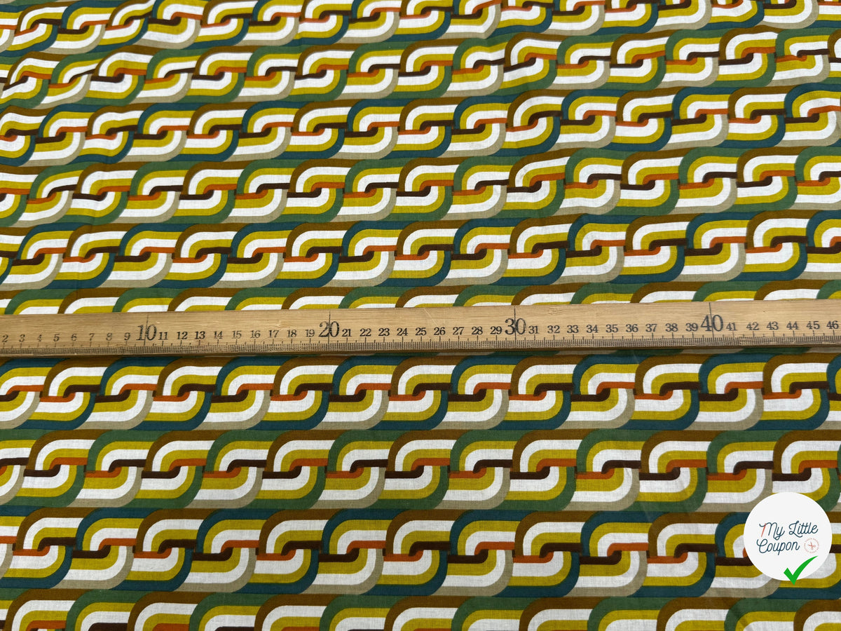 PERCALE DE COTON CLODETTE VERT 150 CM - My Little Coupon