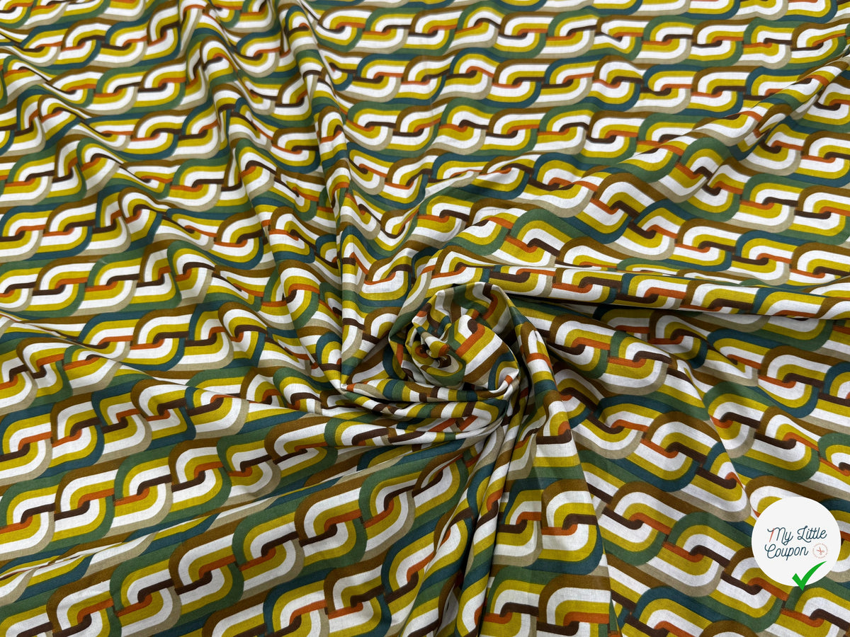 PERCALE DE COTON CLODETTE VERT 150 CM - My Little Coupon
