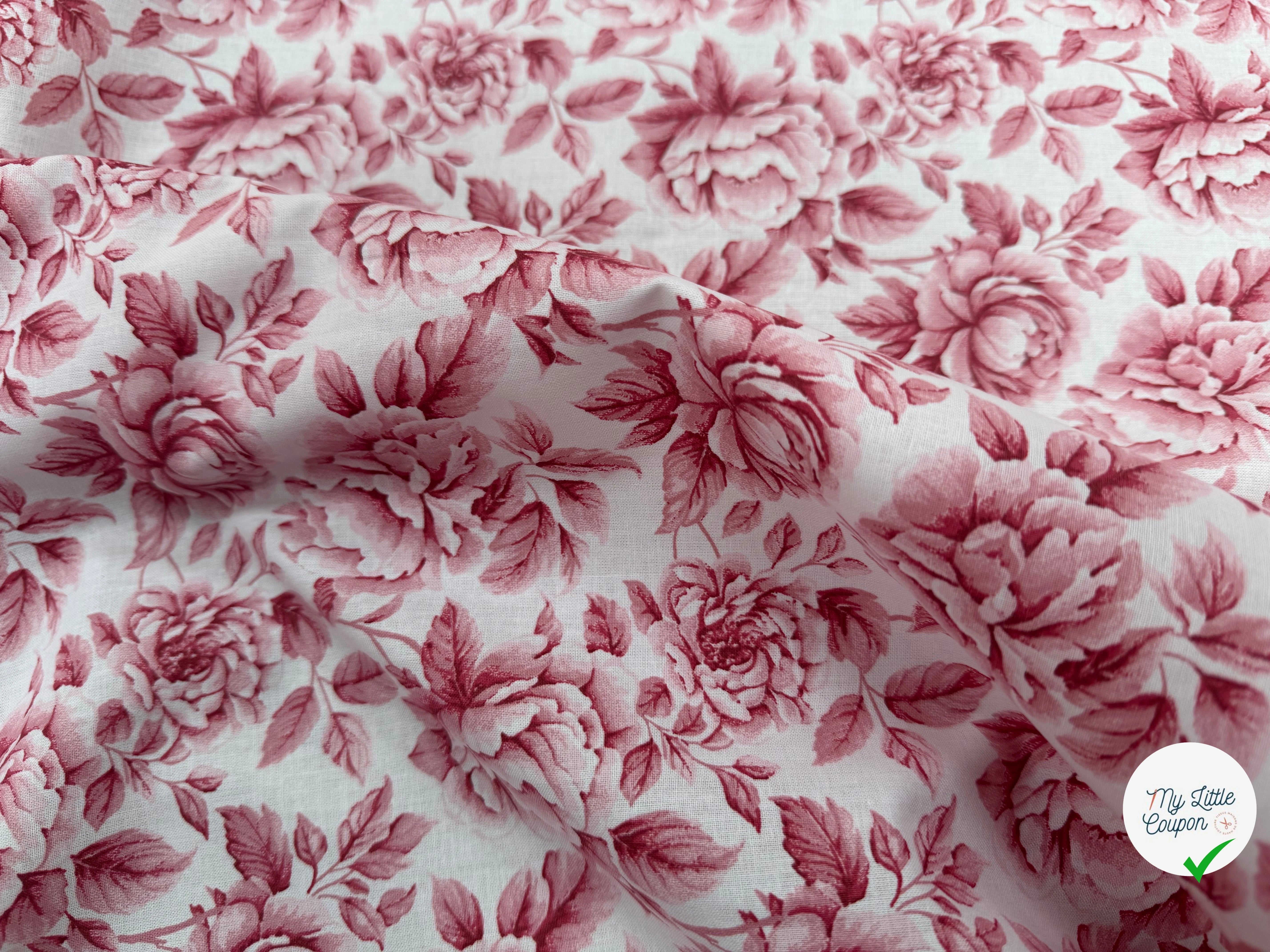 PERCALE DE COTON COBALT ROUGE 150 CM - My Little Coupon