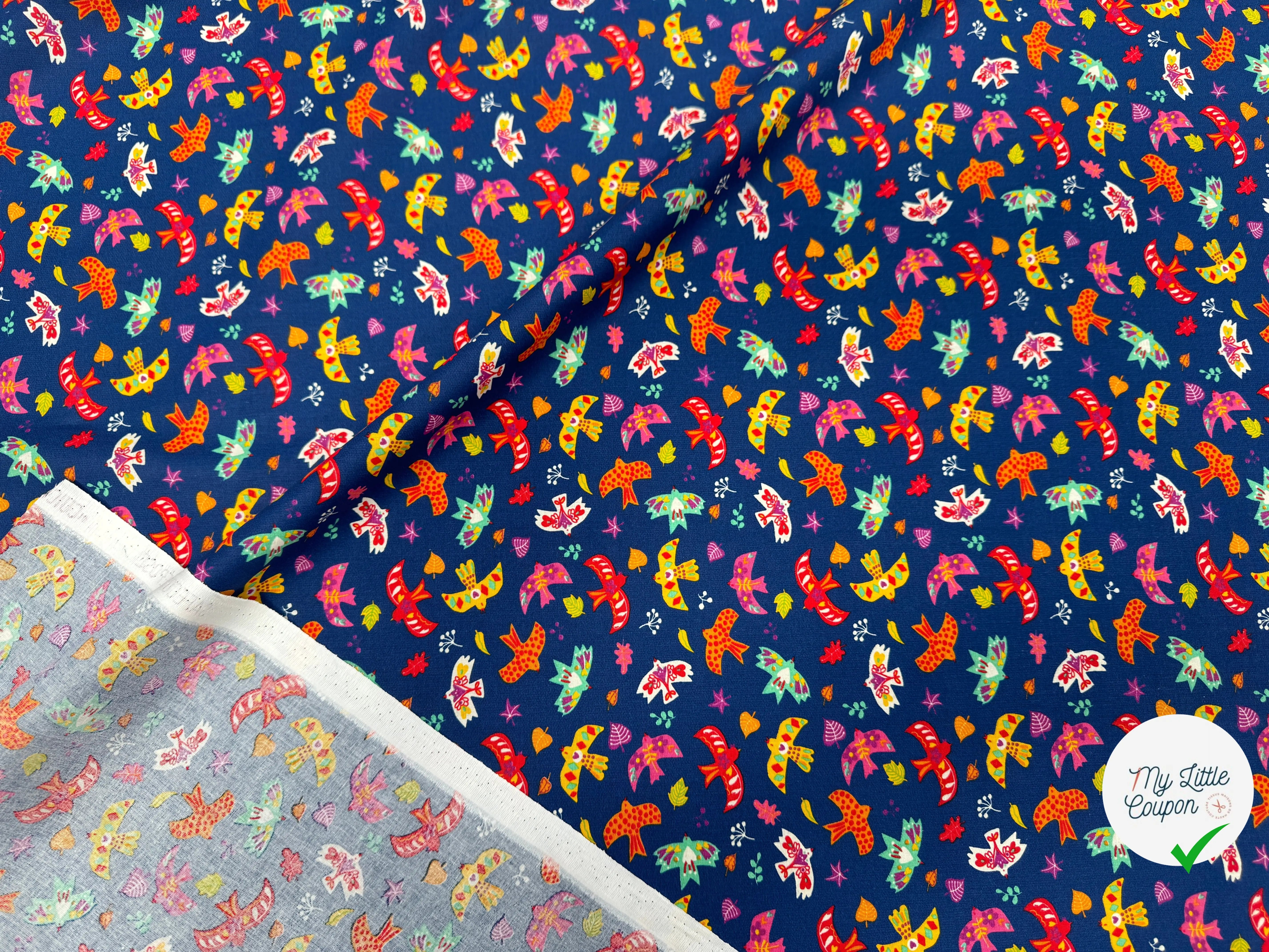 PERCALE DE COTON CUICUI MARINE - My Little Coupon