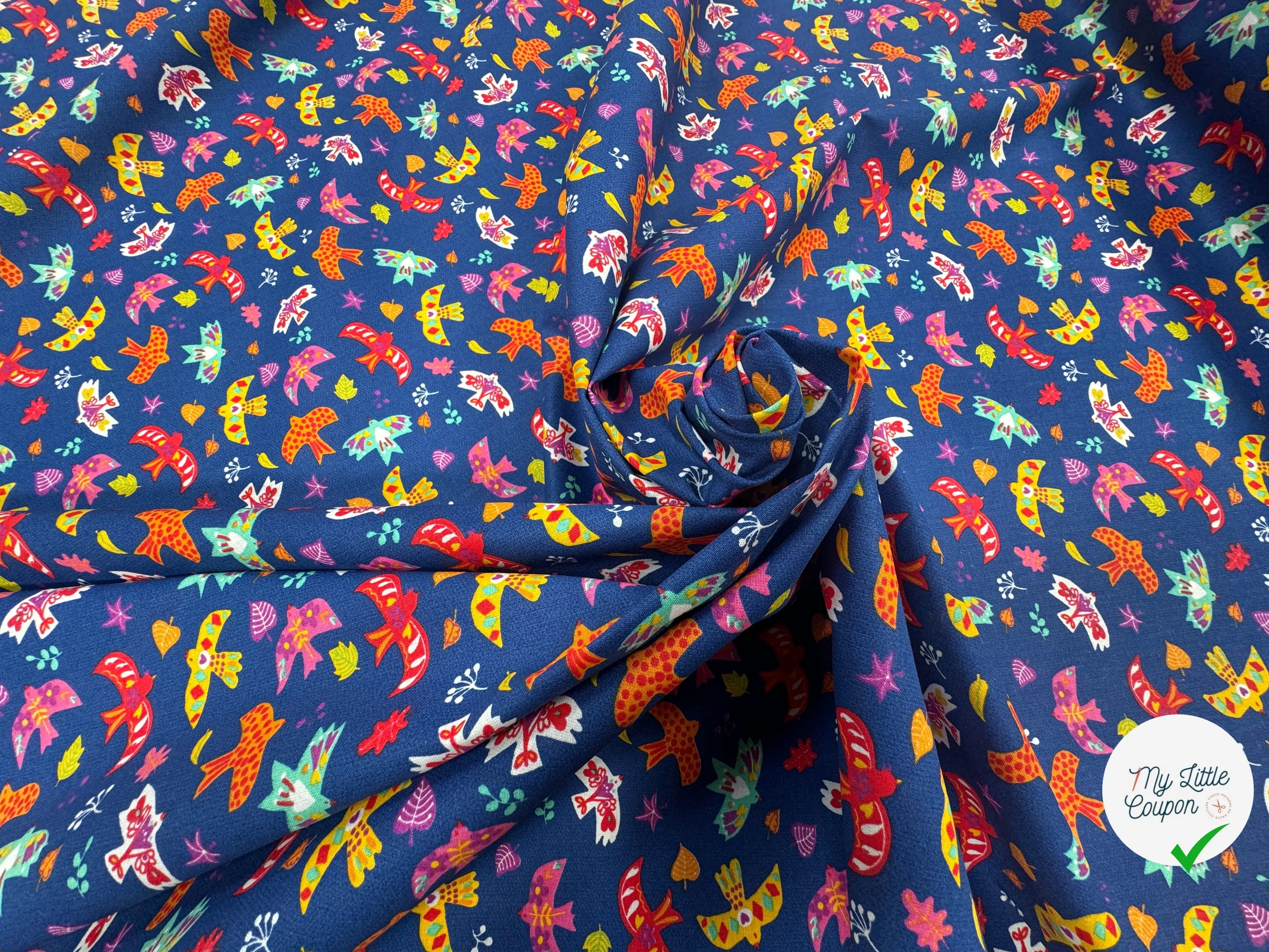 PERCALE DE COTON CUICUI MARINE - My Little Coupon