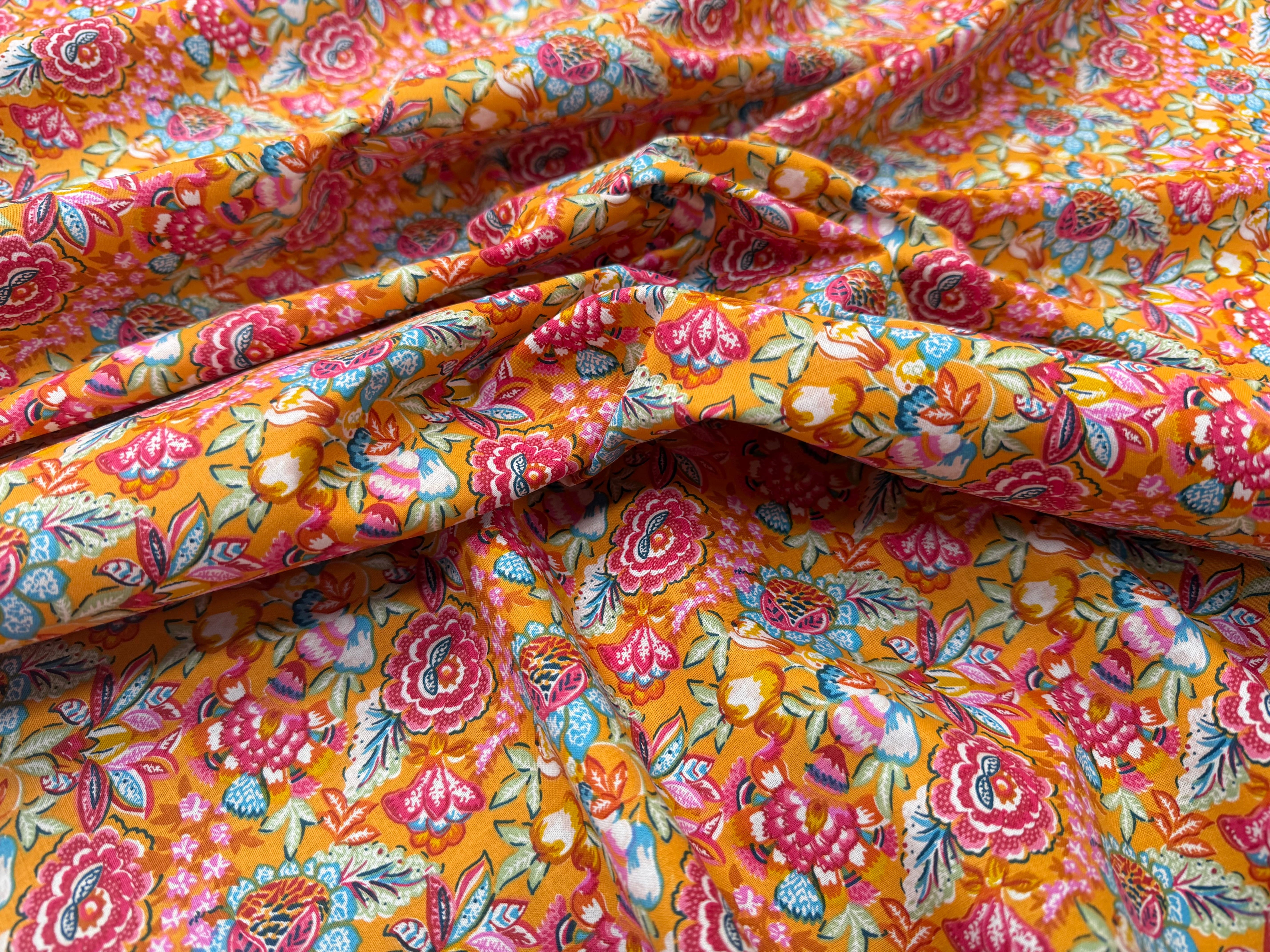 PERCALE DE COTON ESMERALDA JAUNE 150 CM - My Little Coupon