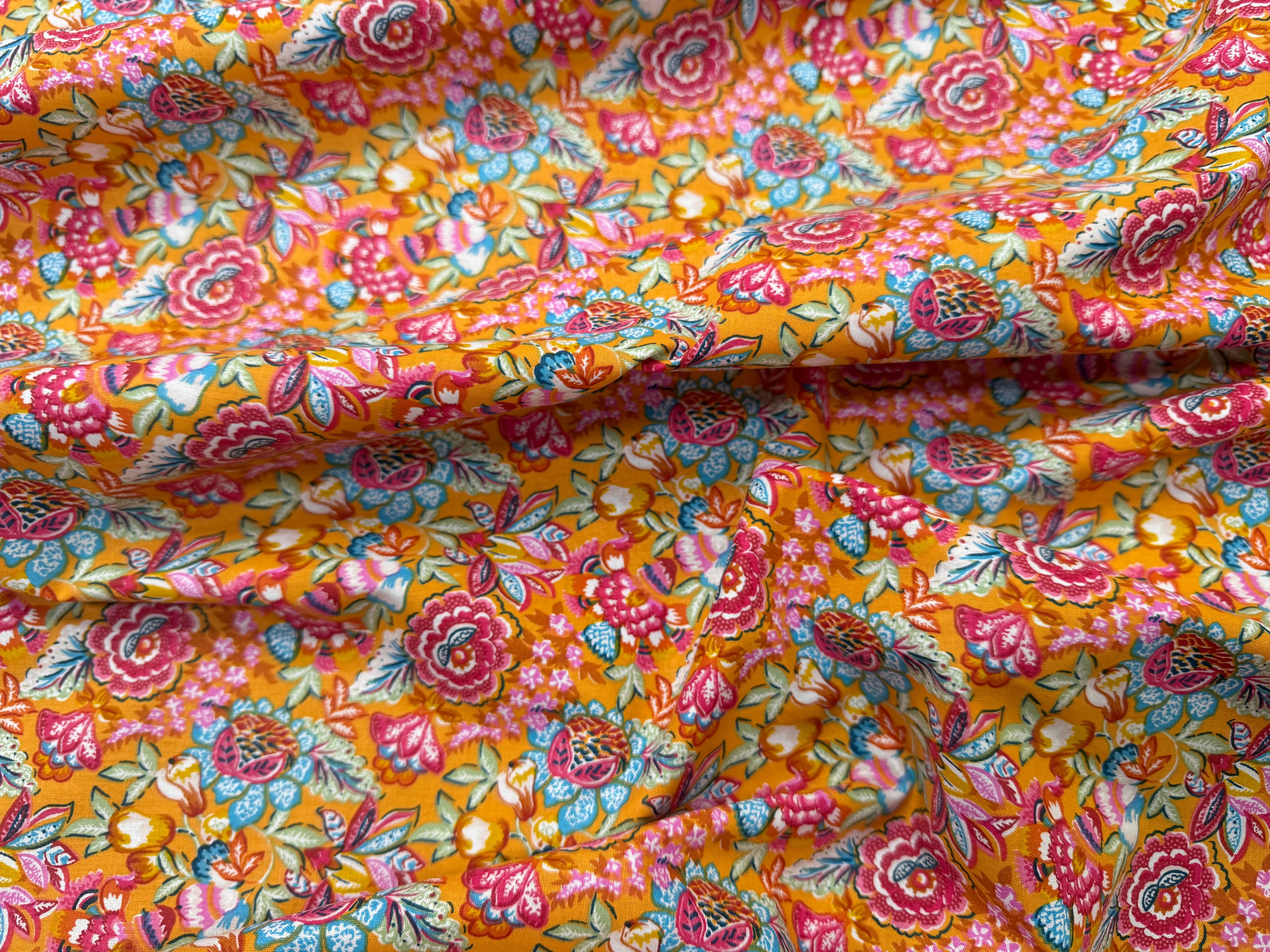 PERCALE DE COTON ESMERALDA JAUNE 150 CM - My Little Coupon