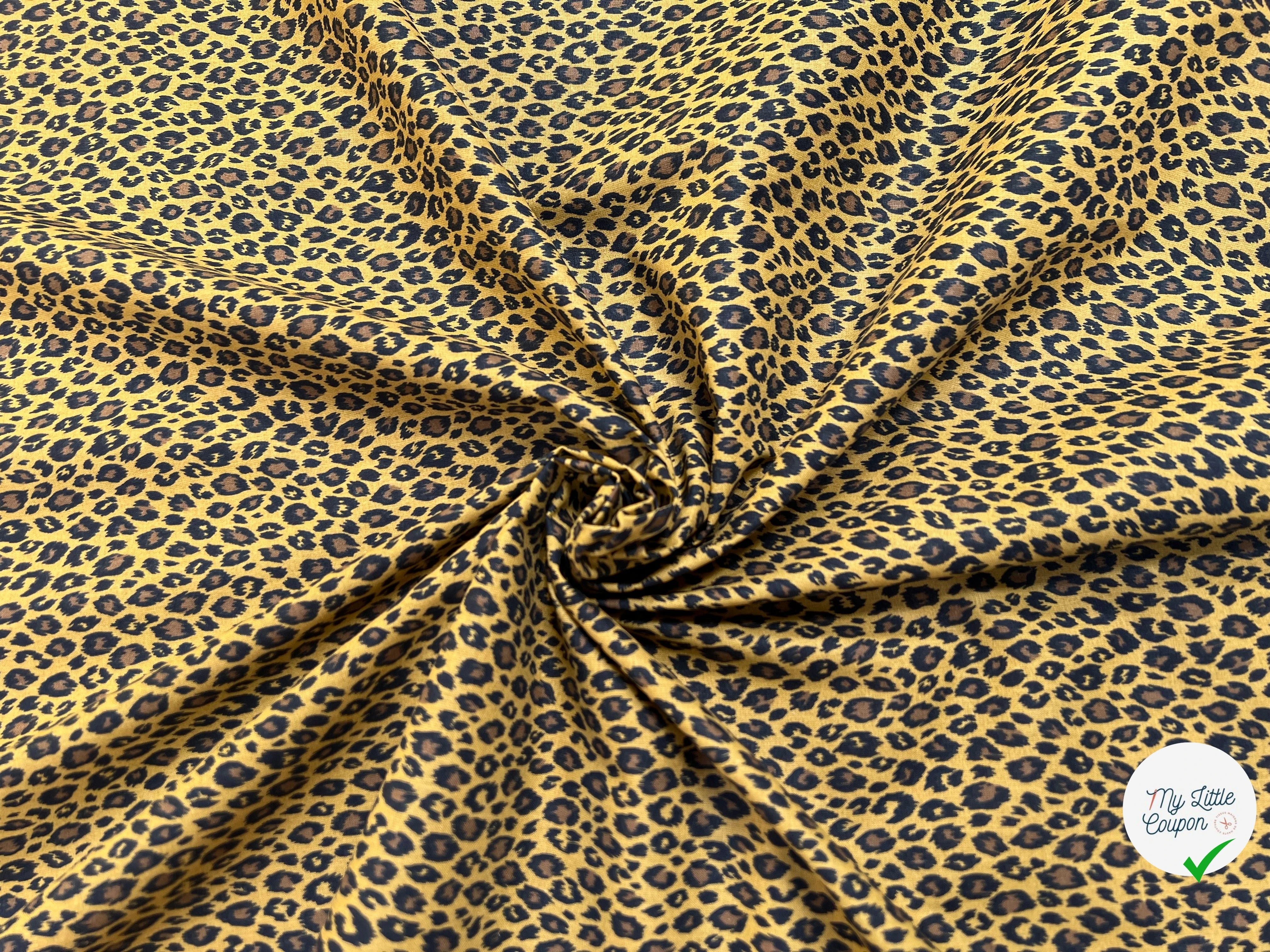 PERCALE DE COTON FAUVE SAVANE 02 150 CM - My Little Coupon