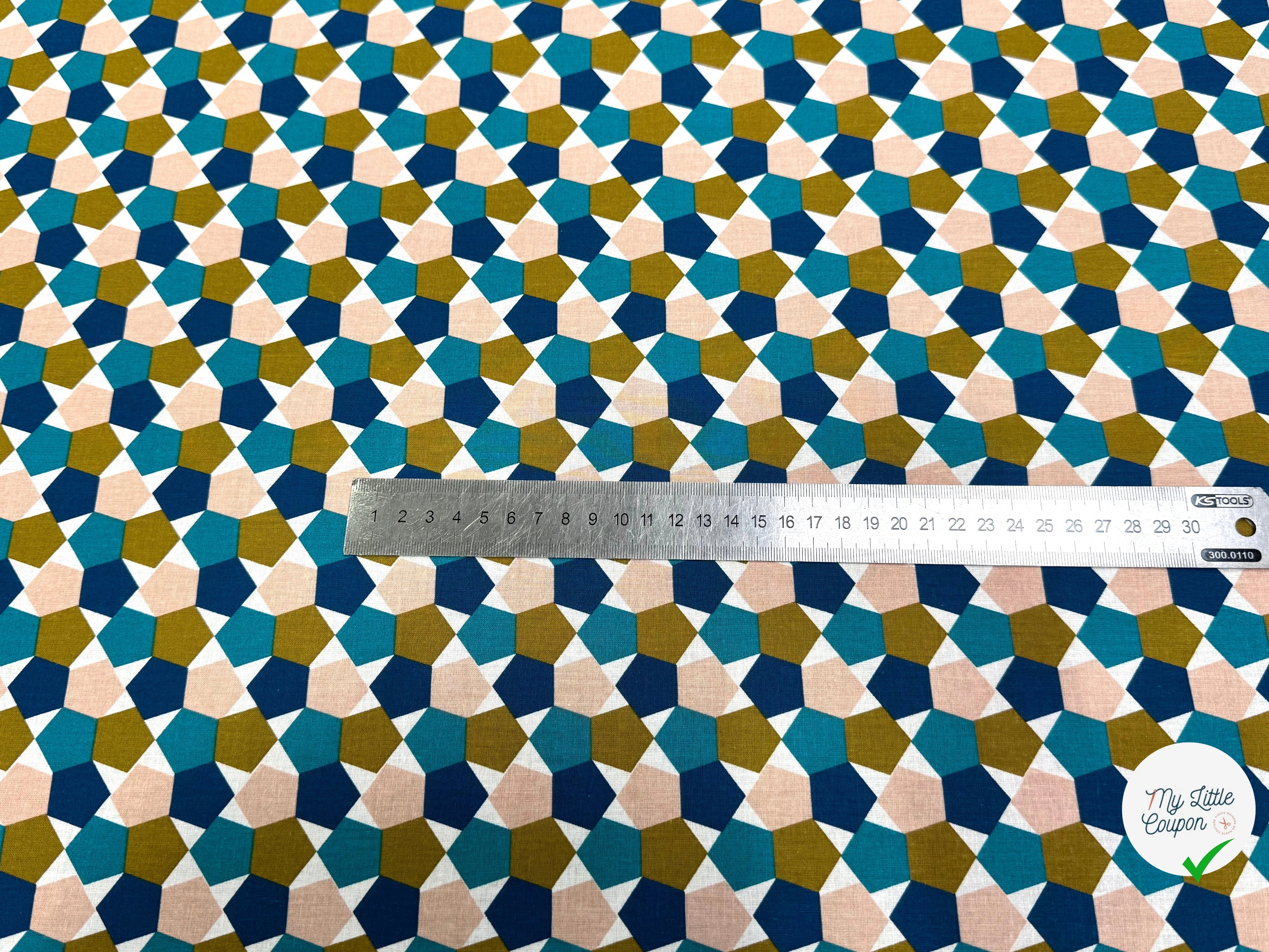PERCALE DE COTON FES BLEU 150 CM - My Little Coupon