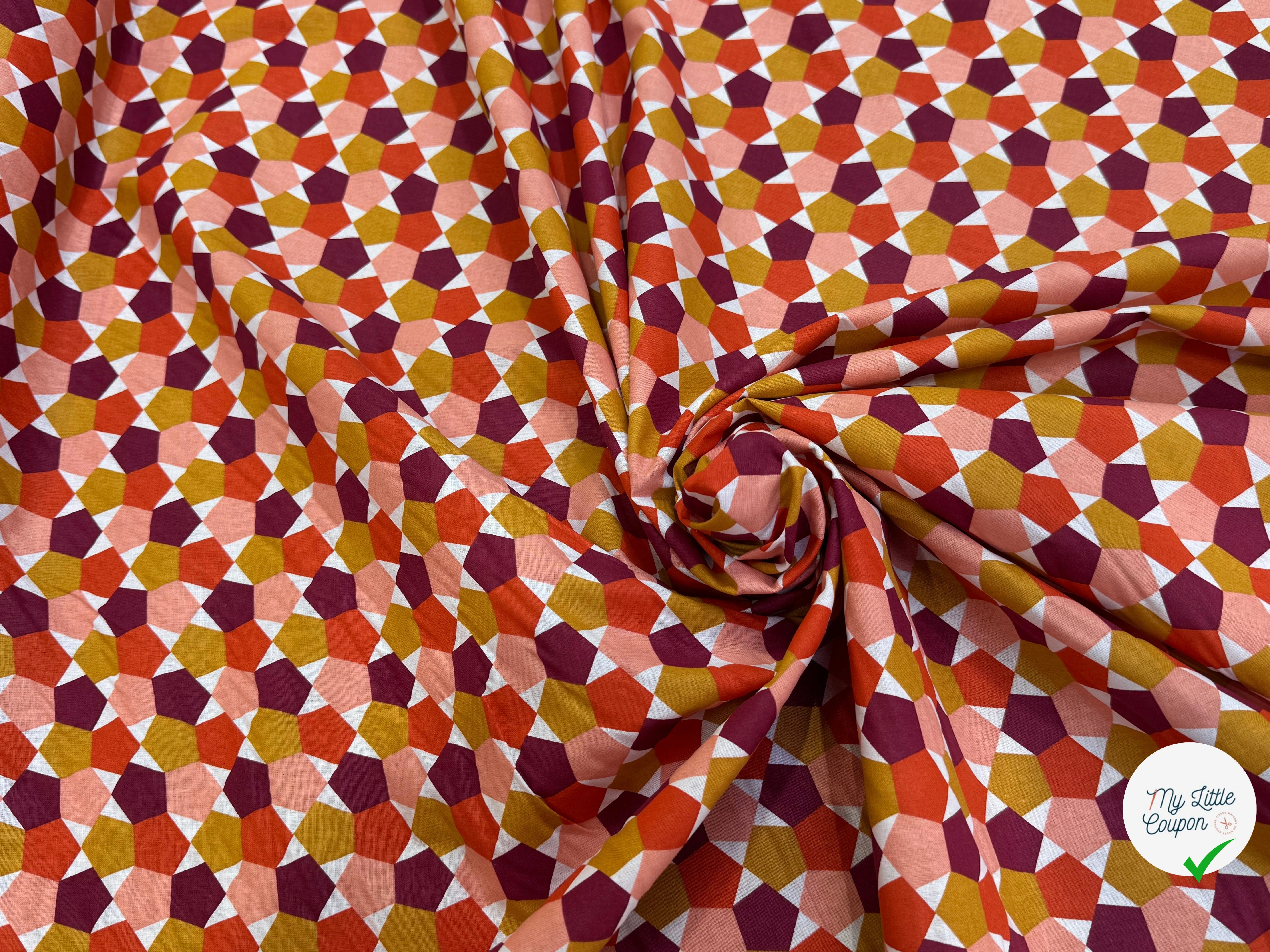 PERCALE DE COTON FES ROUGE 150 CM - My Little Coupon