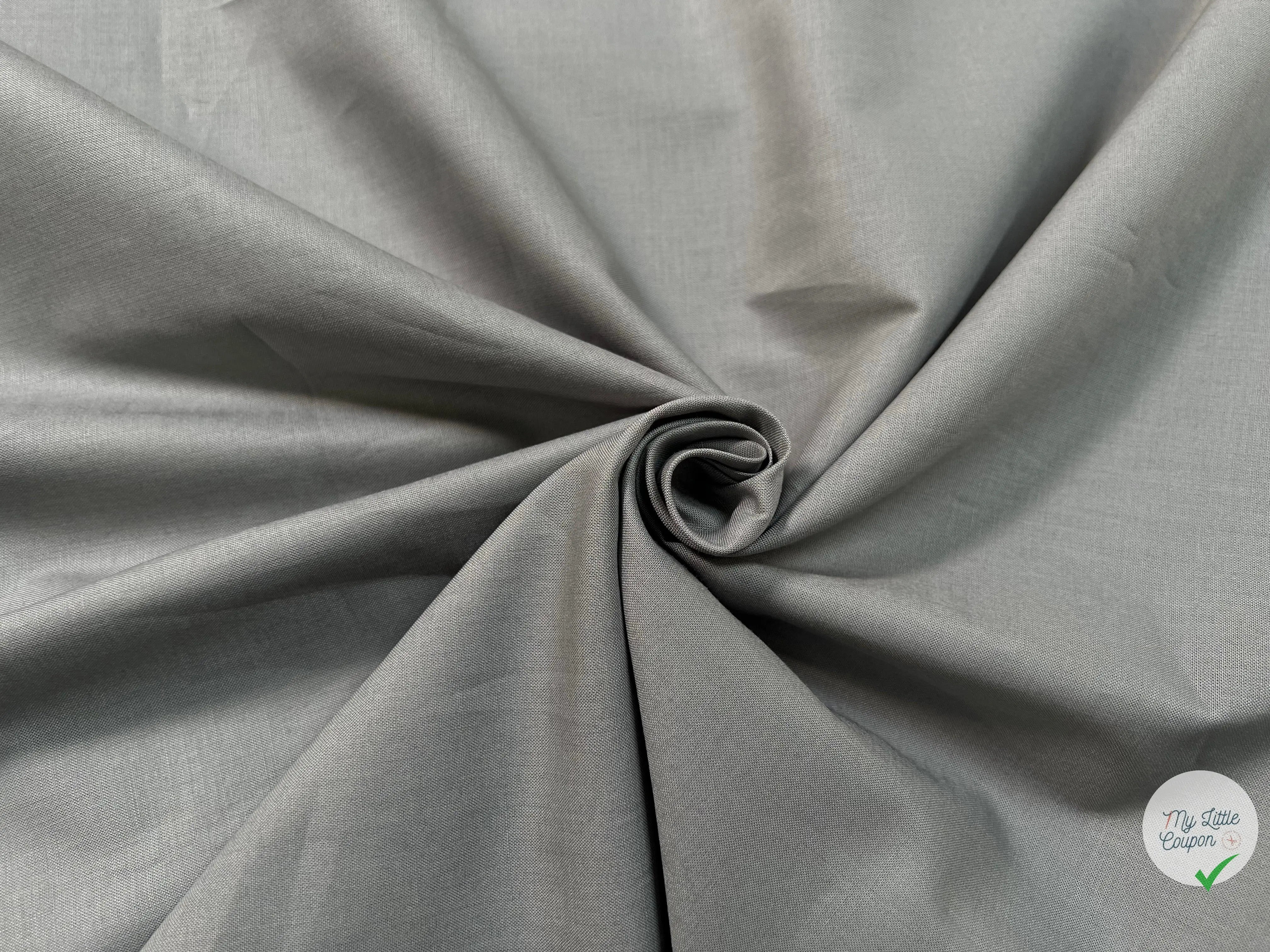 PERCALE DE COTON GRIS SOURIS - My Little Coupon - tissu - coudre