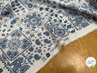 PERCALE DE COTON KANSAS BLANC BLEU 150 CM - My Little Coupon