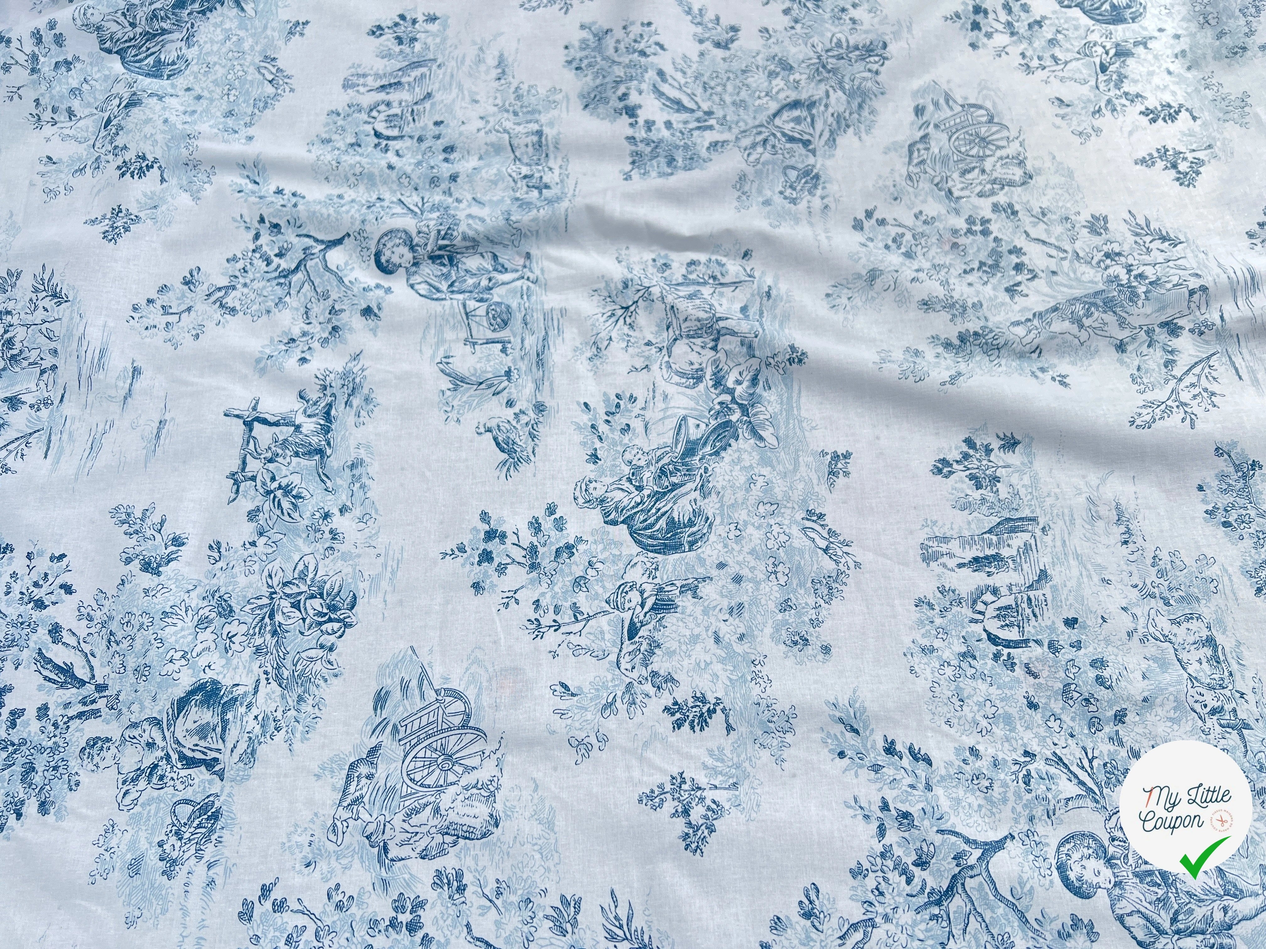 PERCALE DE COTON MANON BLEU - My Little Coupon