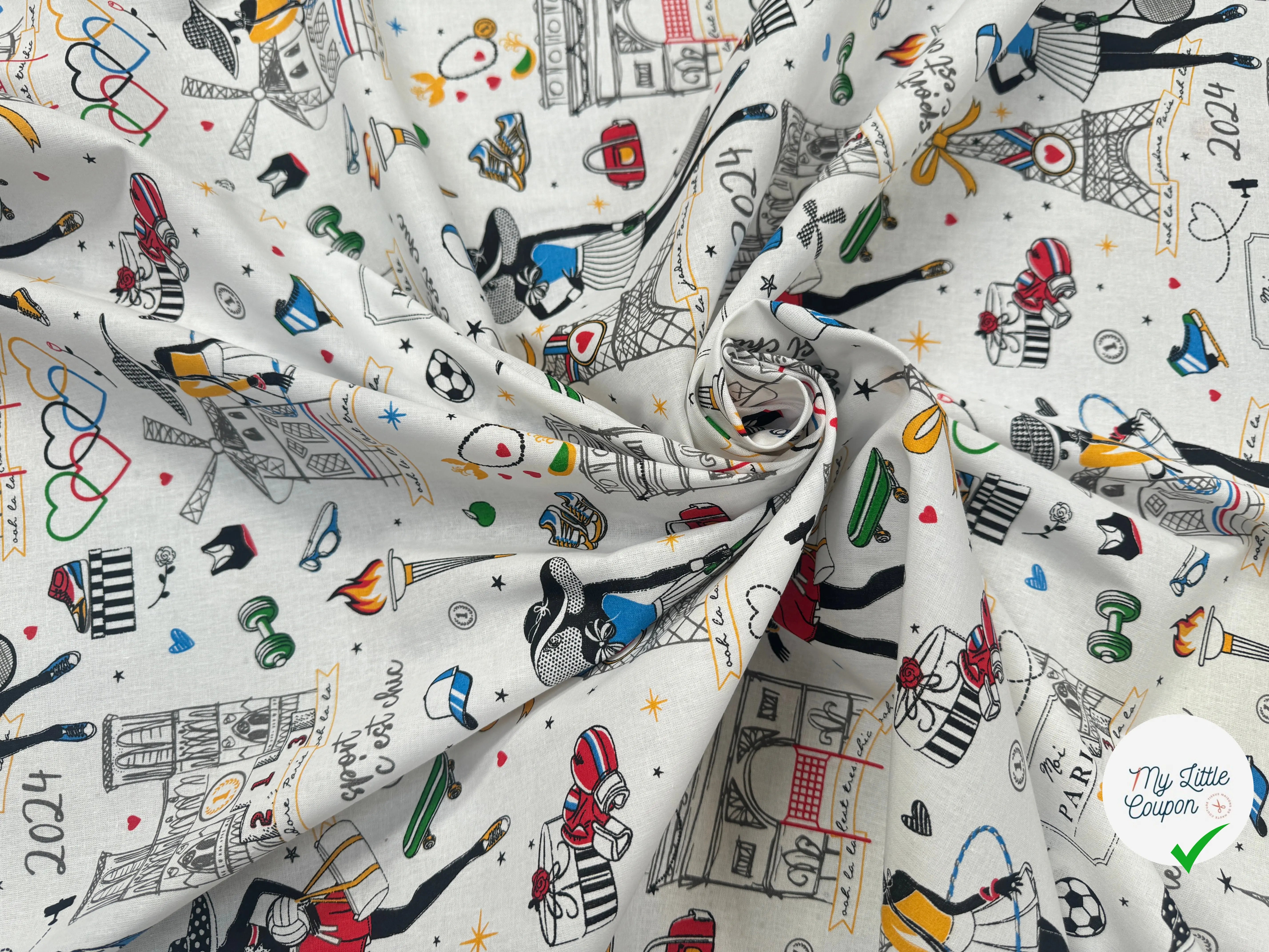 PERCALE DE COTON MEDAILLE BLANC - My Little Coupon