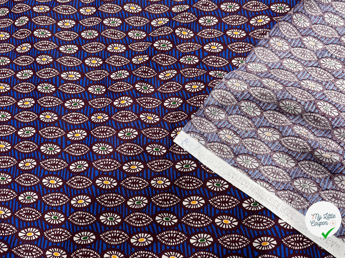 PERCALE DE COTON OUAGA BLEU 150 CM - My Little Coupon