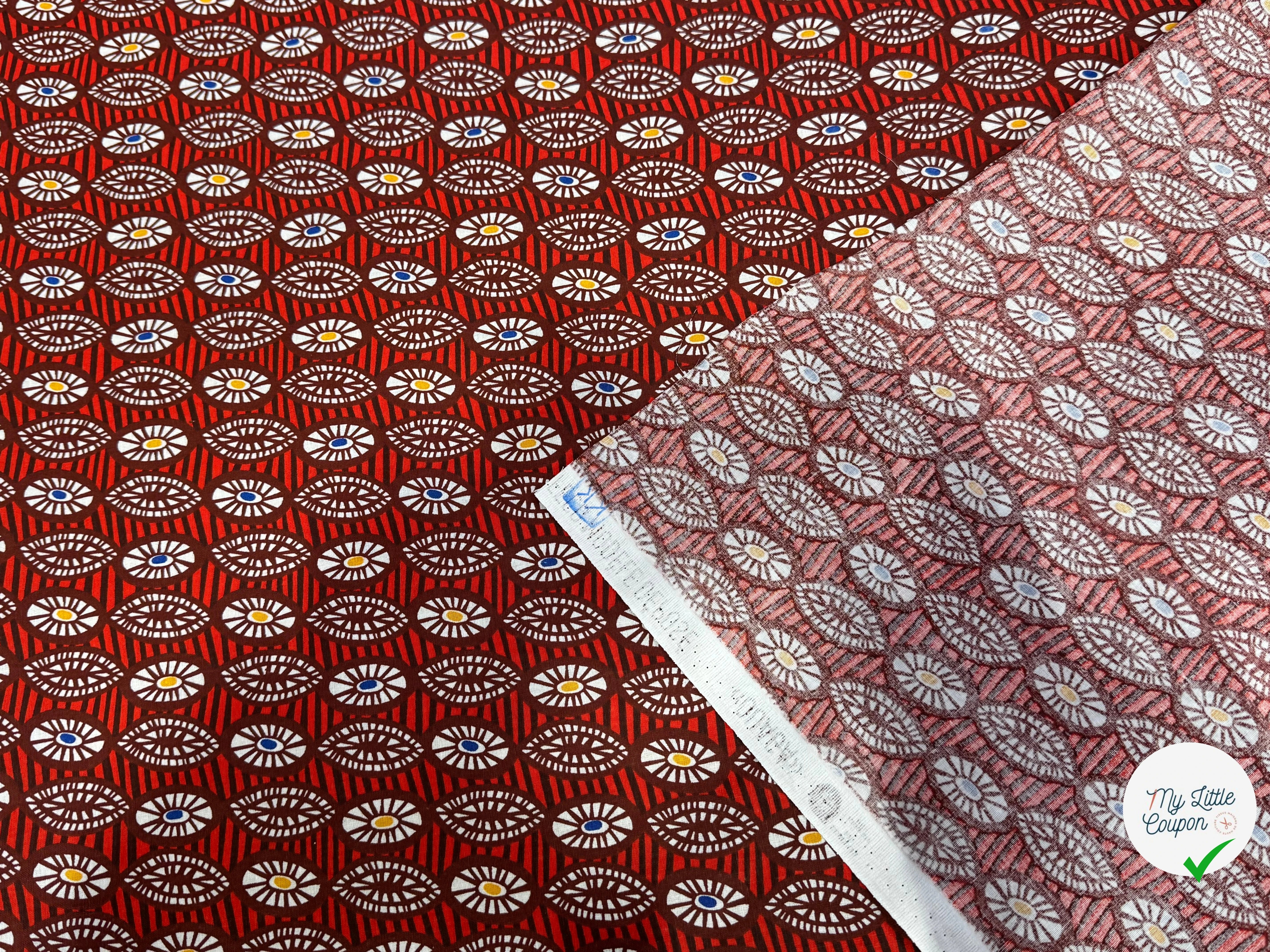 PERCALE DE COTON OUAGA ROUGE 150 CM - My Little Coupon