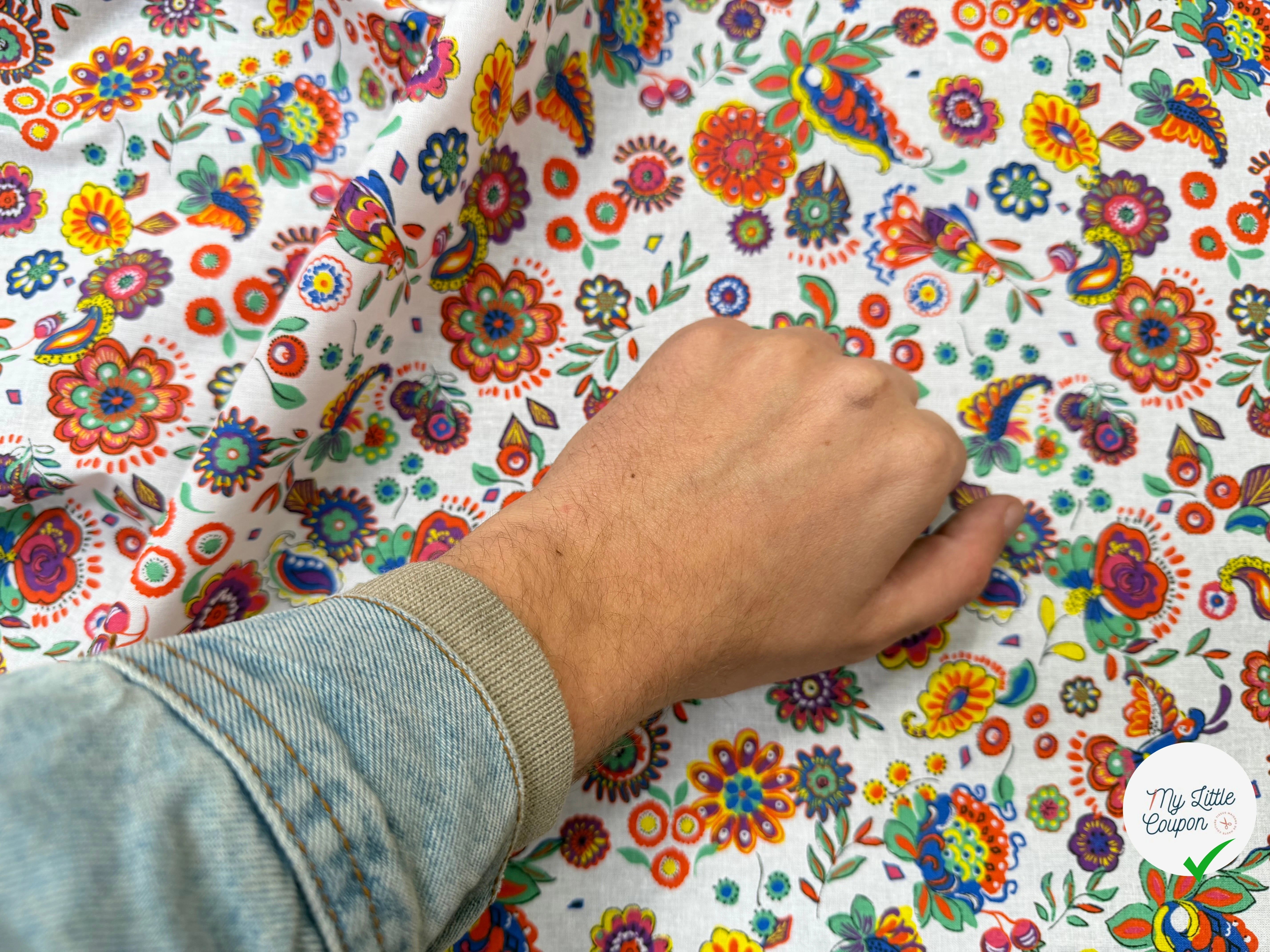 PERCALE DE COTON PAREO BLANC 150 CM - My Little Coupon