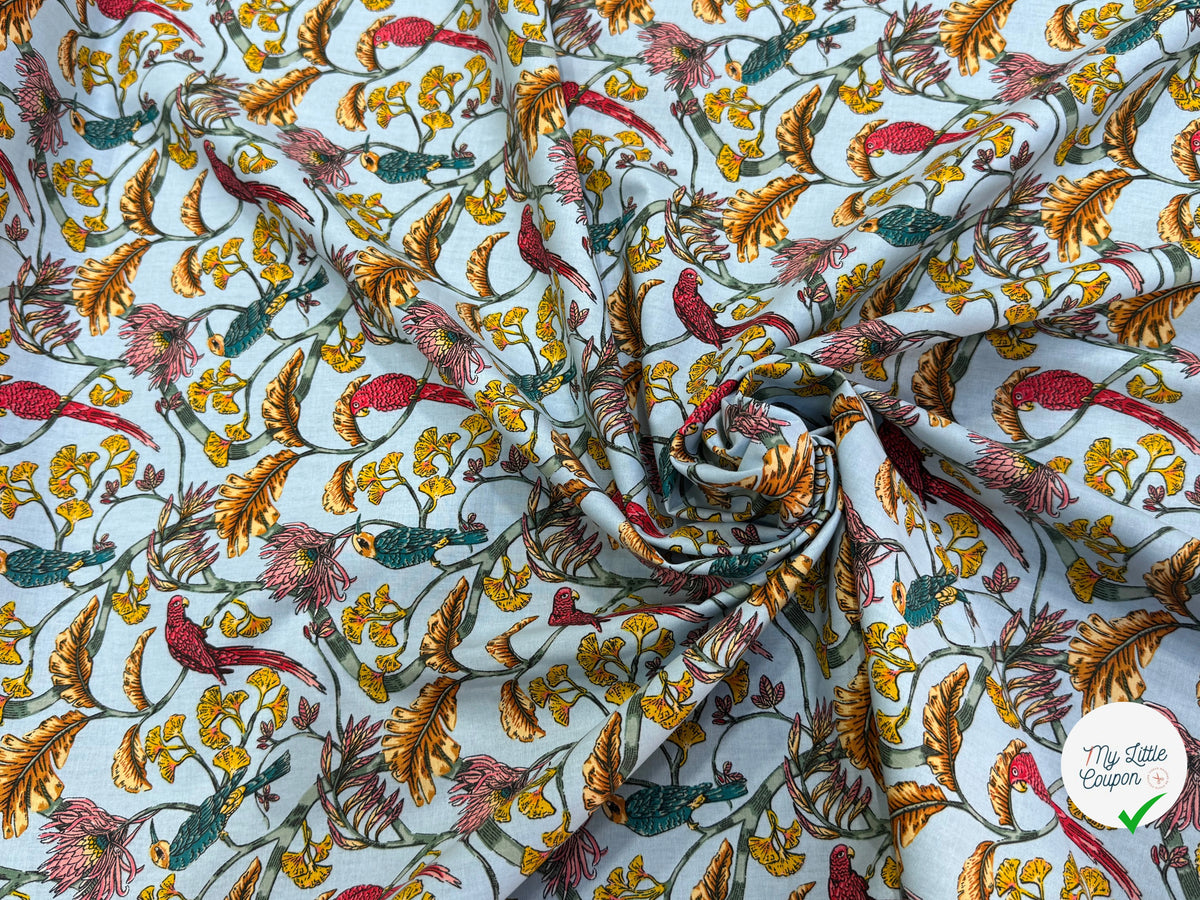PERCALE DE COTON PLENITUDE CIEL 150 CM - My Little Coupon