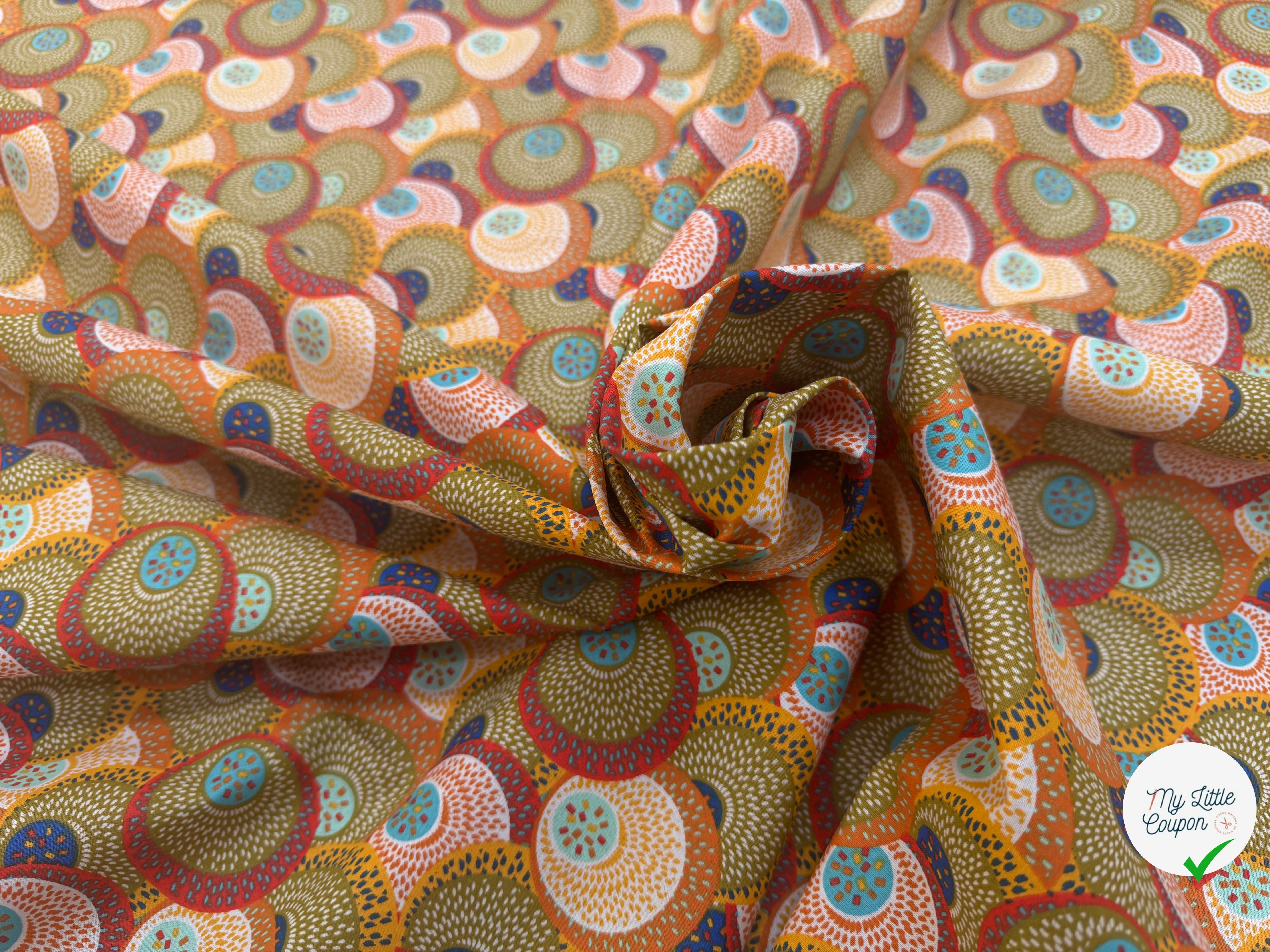 PERCALE DE COTON SAHEL KAKI 150 CM - My Little Coupon