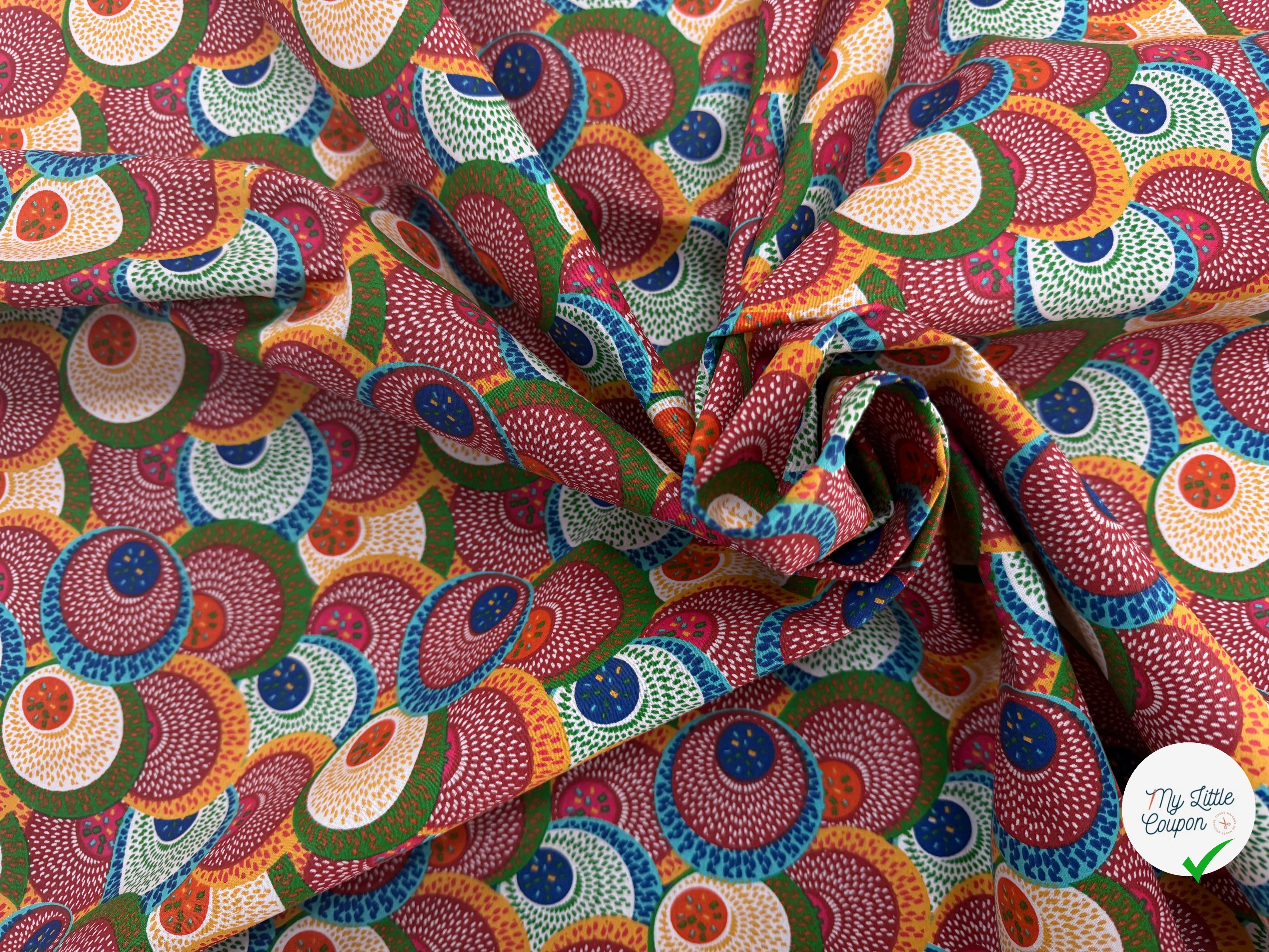 PERCALE DE COTON SAHEL MULTICO 150 CM - My Little Coupon