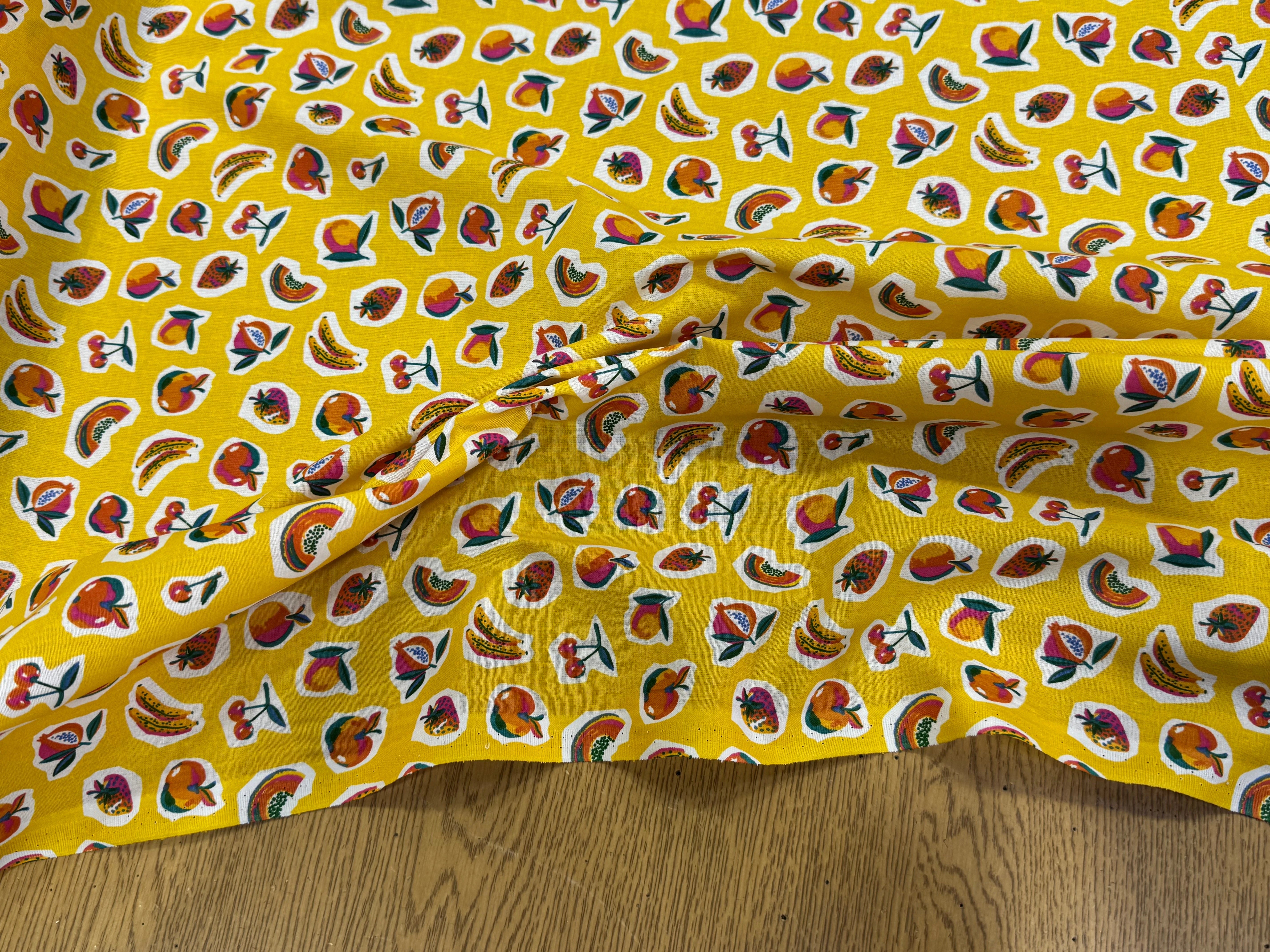 PERCALE DE COTON SIROP JAUNE 150 CM - My Little Coupon