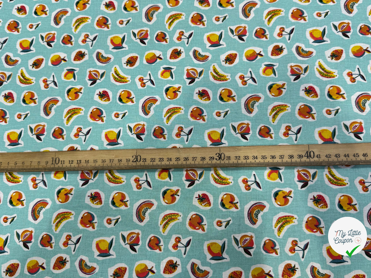 PERCALE DE COTON SIROP TURQUOISE 150 CM - My Little Coupon