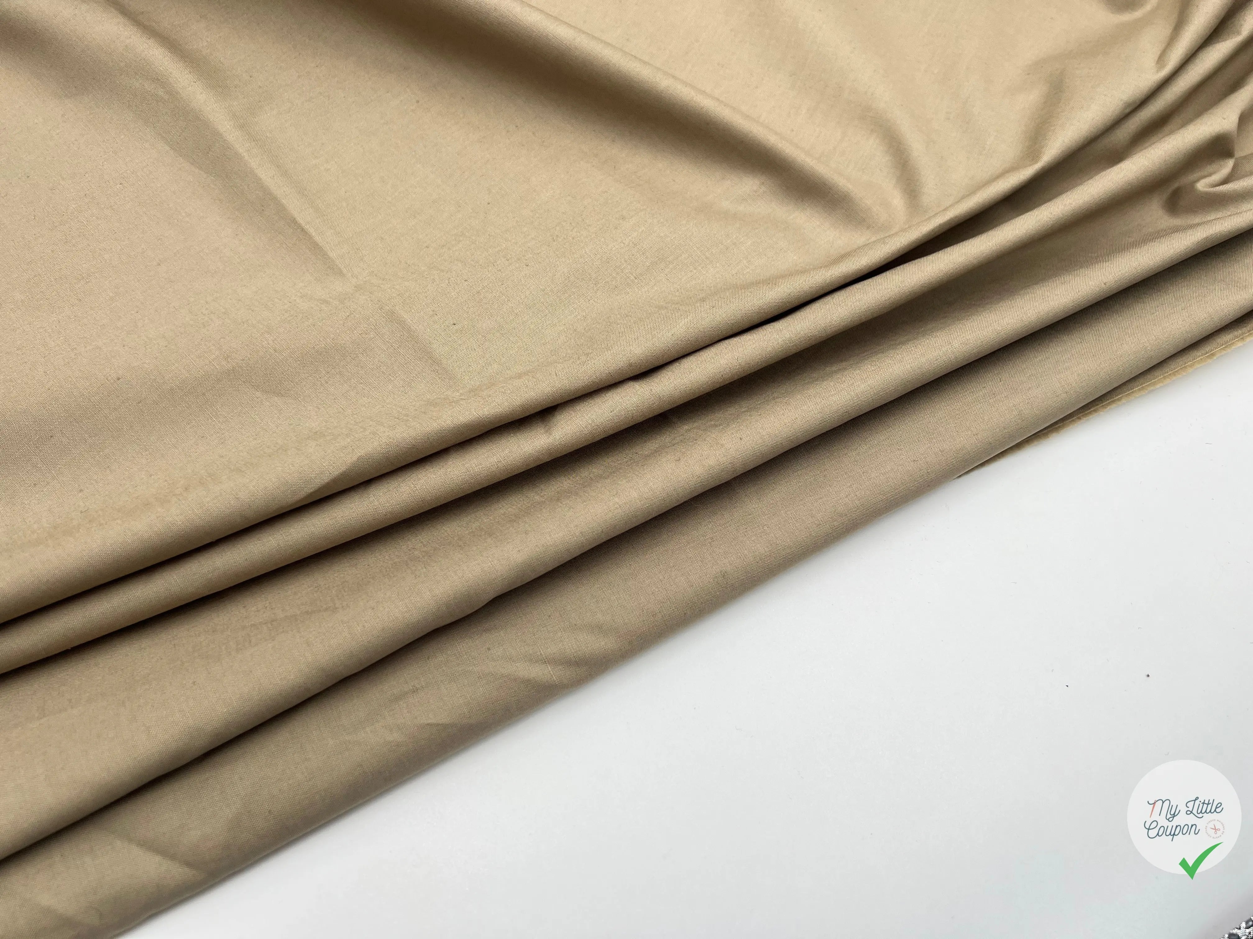 PERCALE DE COTON TABAC - coupon de tissu de 3 mètres - My Little Coupon - tissu - coudre
