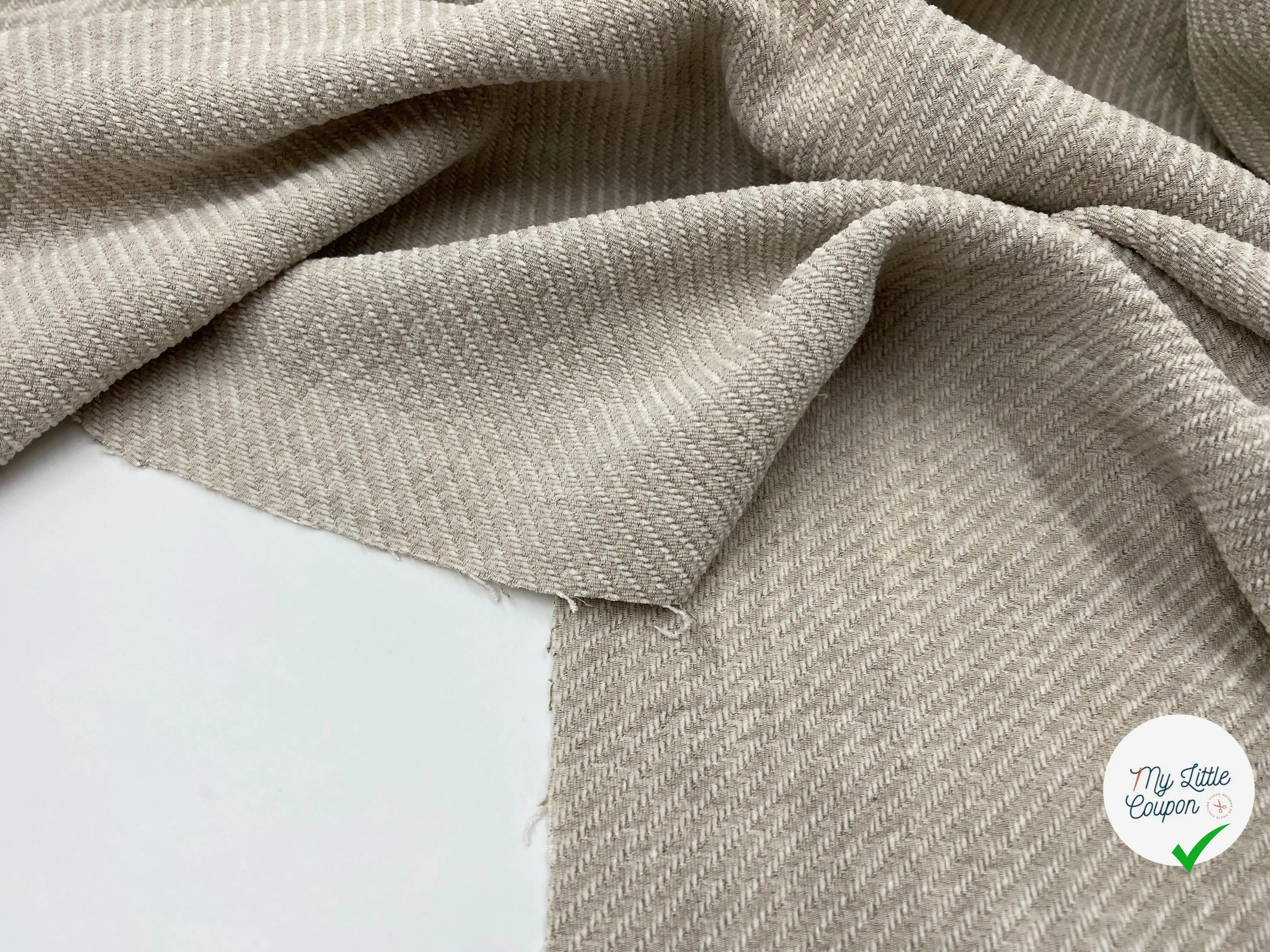 PETIT LAINAGE DE PRINTEMPS BEIGE NATUREL - My Little Coupon - tissu - coudre