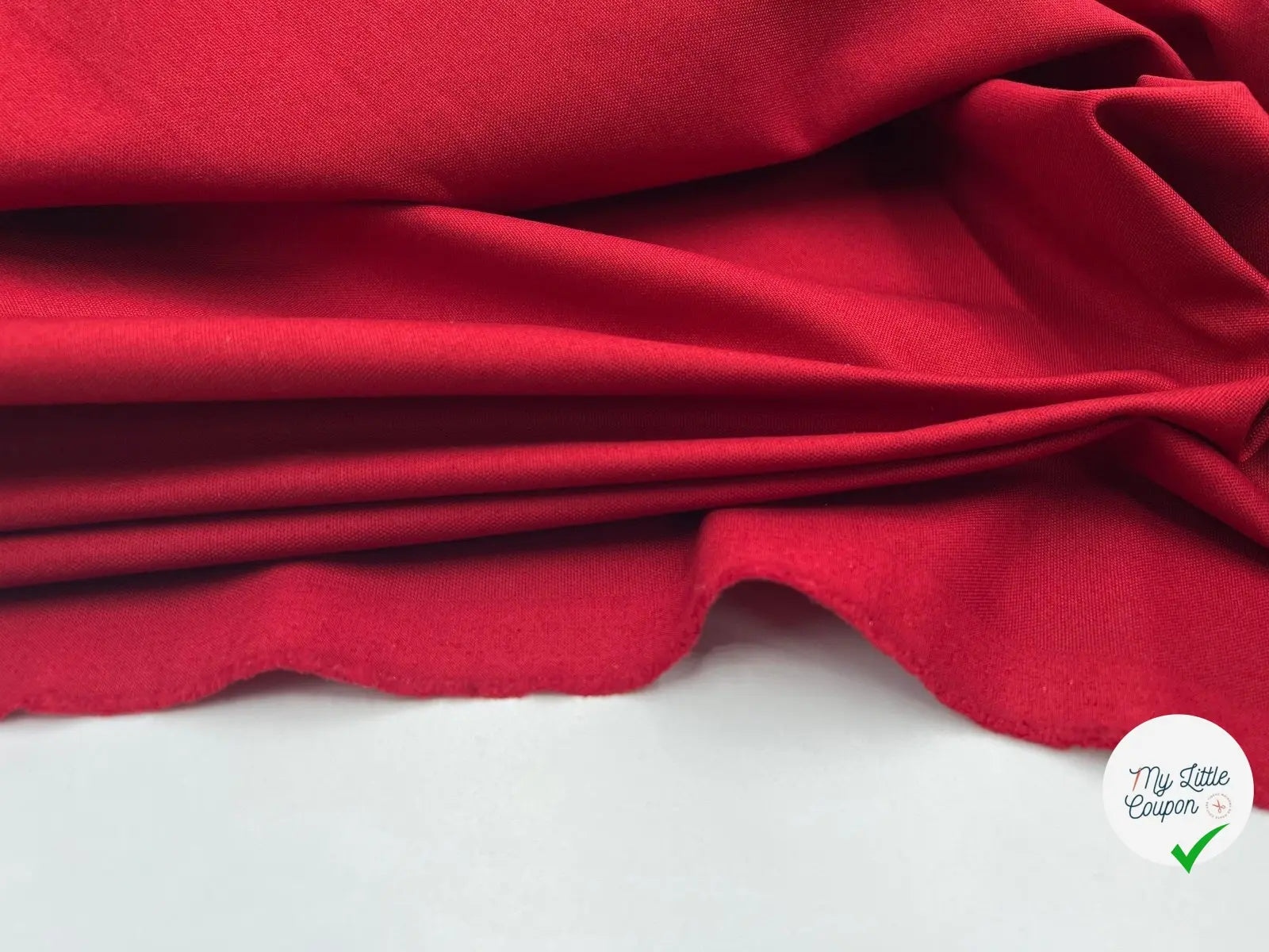 PETITE BACHETTE DE COTON ROUGE GRENAT - My Little Coupon - tissu - coudre