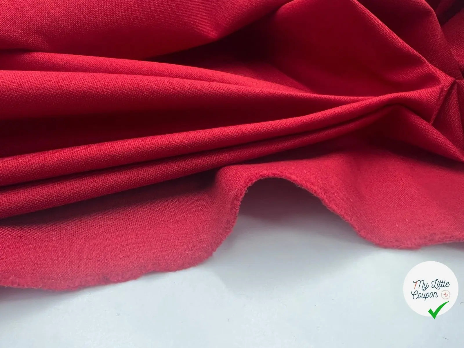 PETITE BACHETTE DE COTON ROUGE GRENAT - My Little Coupon - tissu - coudre