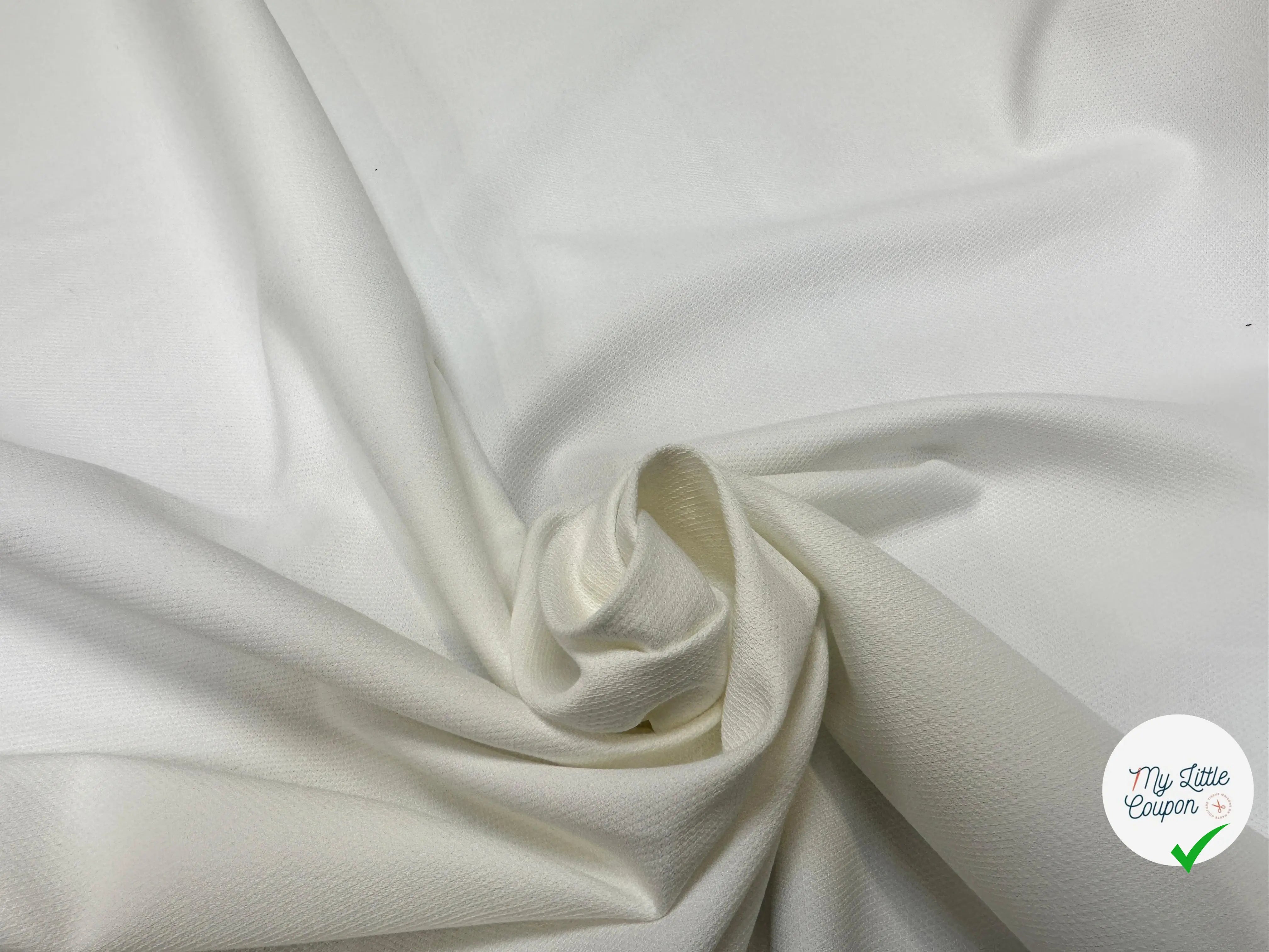 PIQUÉ DE COTON BLANC ITALIEN - My Little Coupon