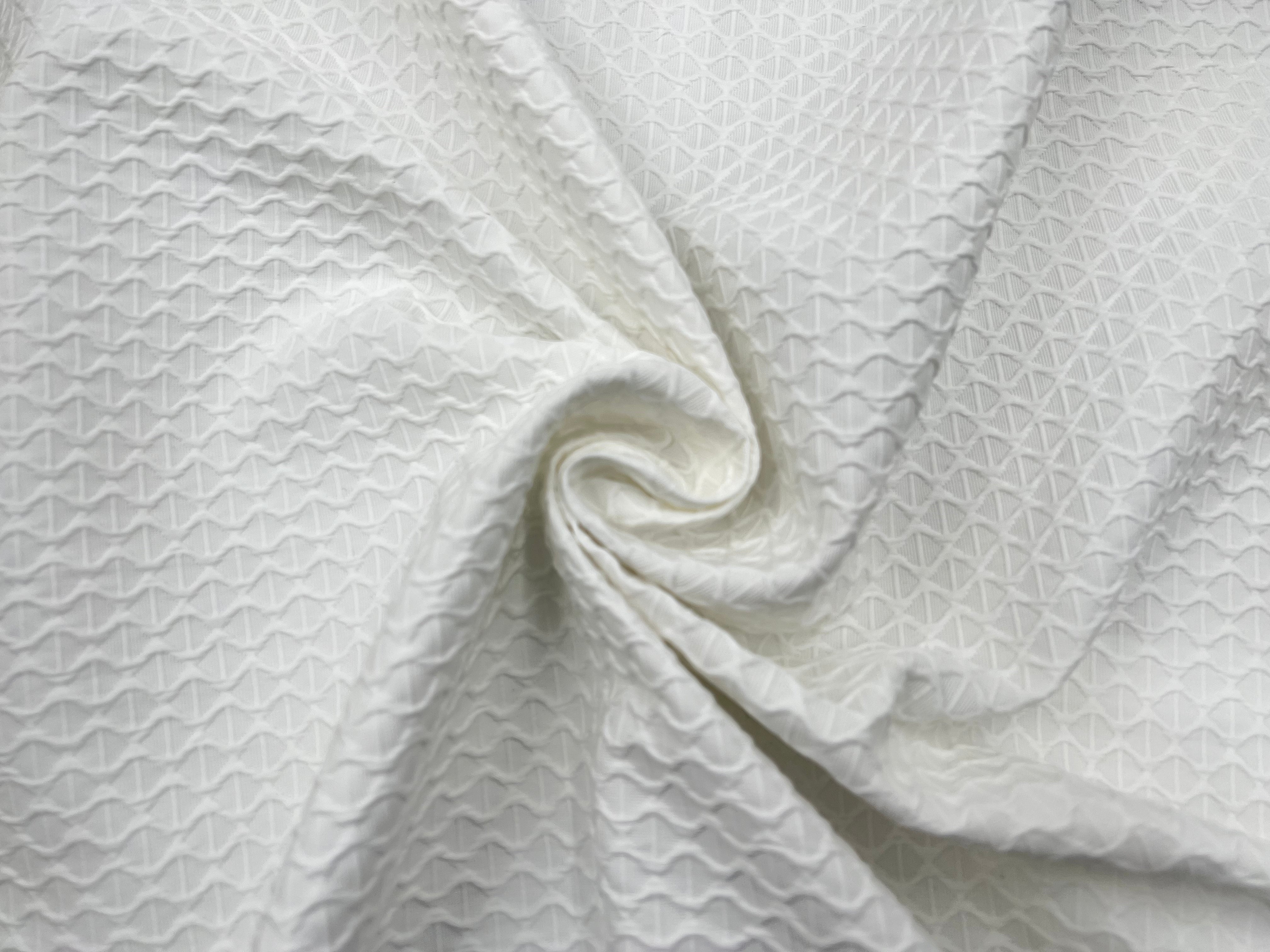 PIQUÉ DE COTON BLANC NEIGE SWEET WAVES - My Little Coupon