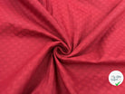 PIQUÉ DE COTON CERCLES ROUGE FONCÉ - My Little Coupon - tissu - coudre