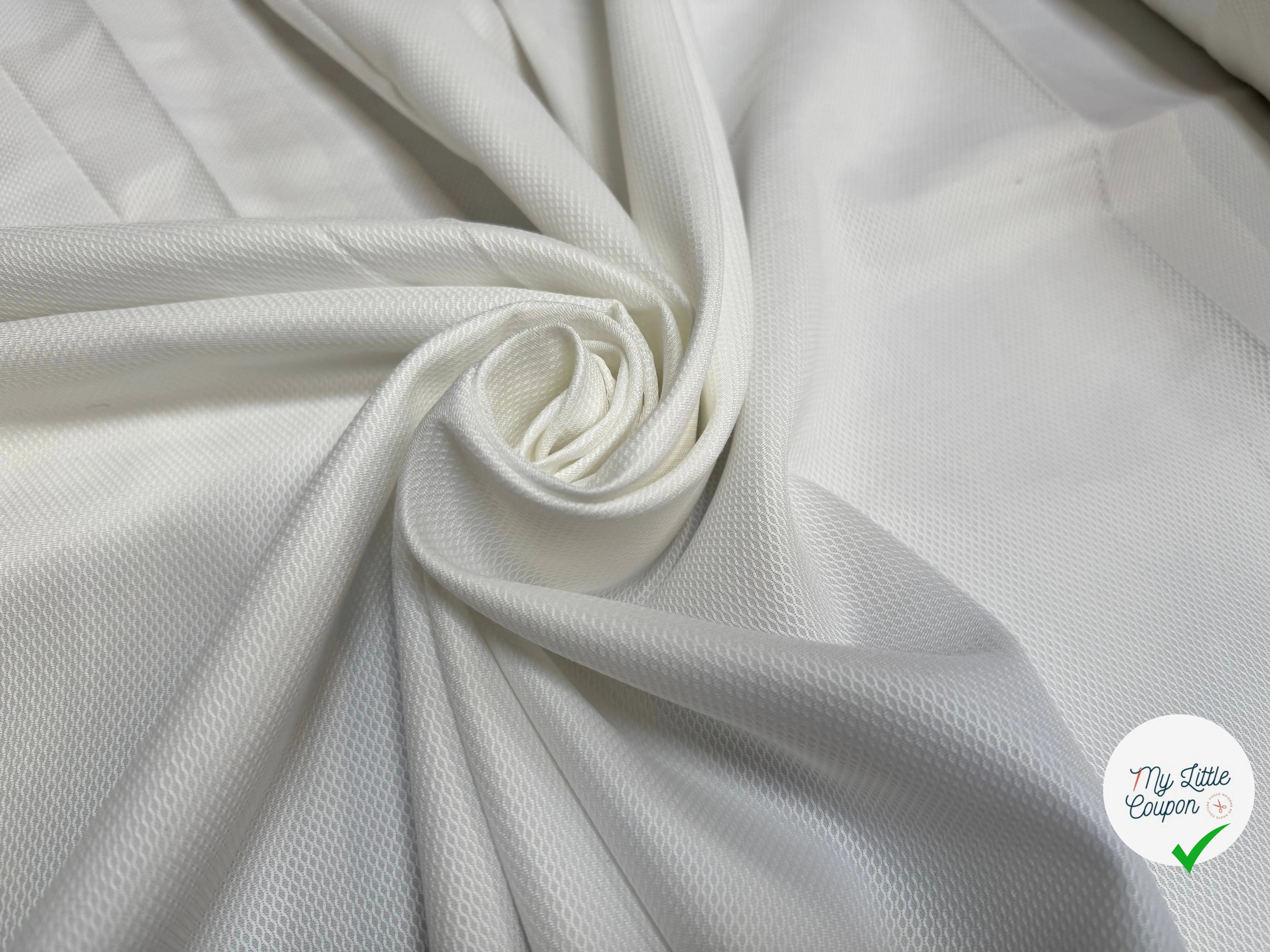 PIQUÉ DE COTON UNI BLANC FIG - My Little Coupon