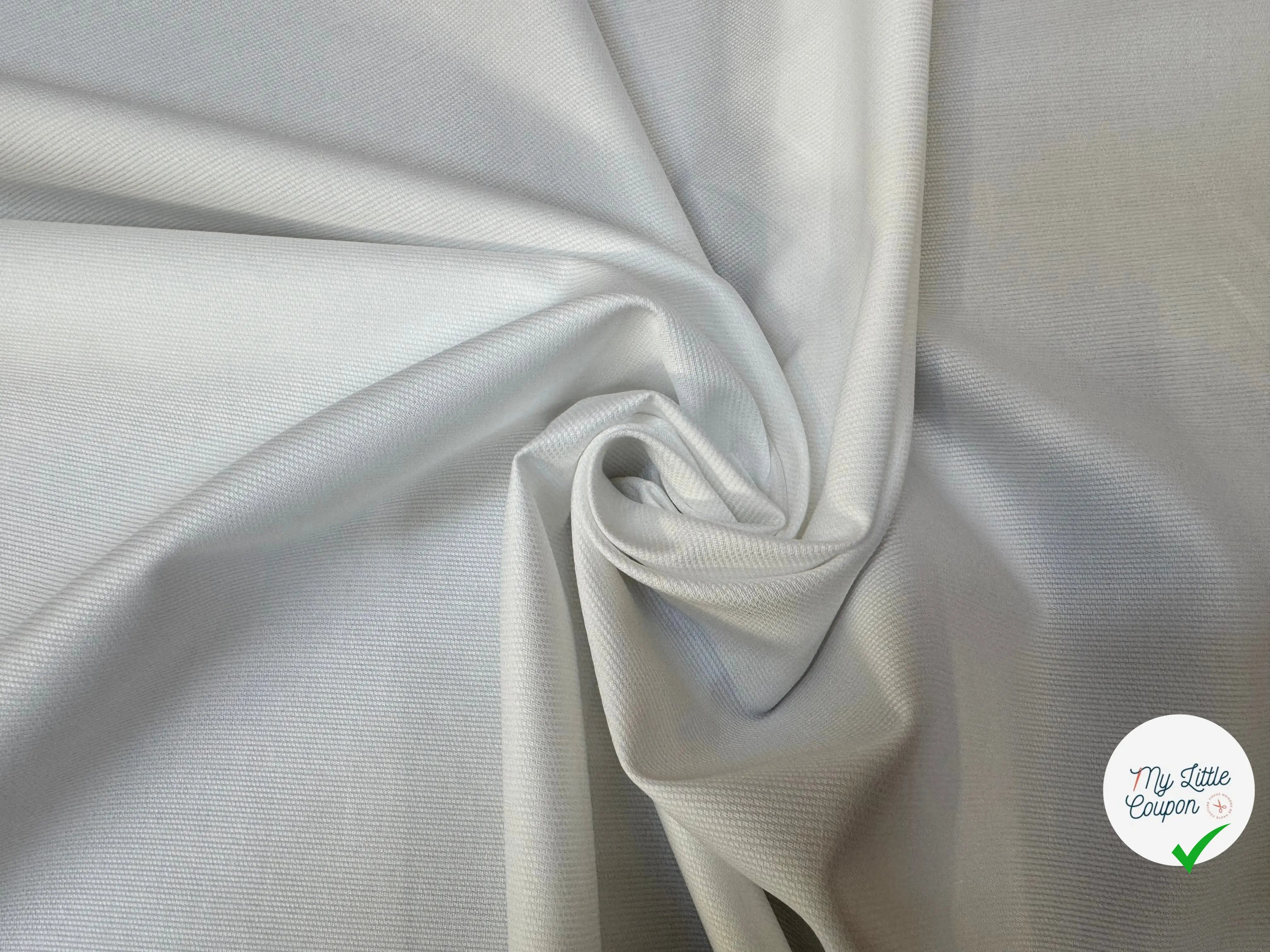 PIQUÉ DE COTON UNI BLANC - My Little Coupon