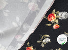 PIQUÉ POLYESTER FLEURS CAMPAGNE ANGLAISE TOUCHER RIGIDE - My Little Coupon - tissu - coudre
