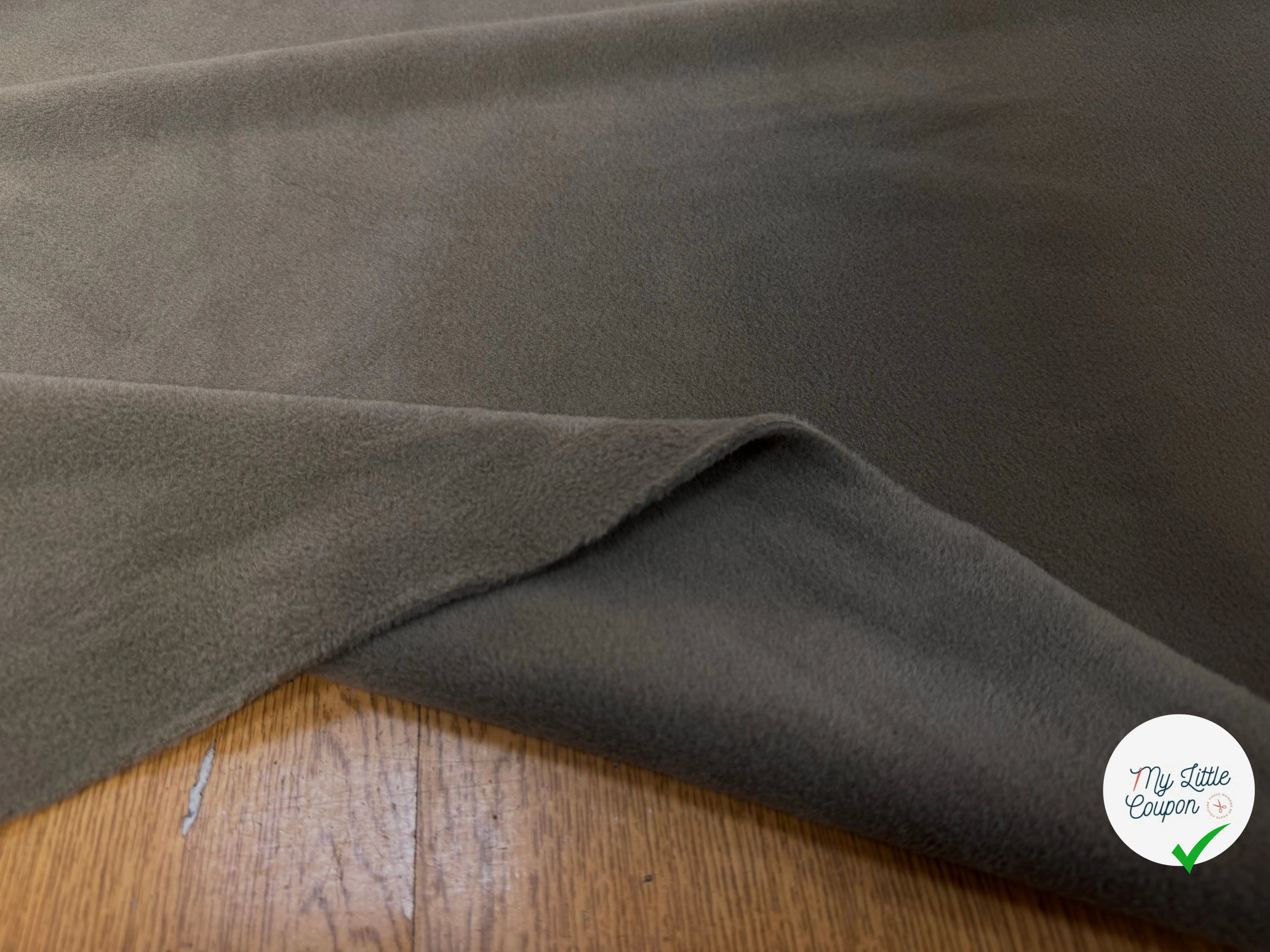 POLAIRE MARRON TAUPE UNI ÉPAIS DOUBLE FACE - My Little Coupon