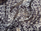 PONGÉ DE SOIE FOND BLANC MOTIFS ABSTRAIT VIOLET - My Little Coupon