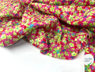 PONGÉ IMPRIMÉ FLEURS DE FRAMBOISE - My Little Coupon - tissu - coudre