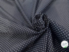 POPELINE À CANNES FOND NOIR À PETITS POIS BLANC - My Little Coupon