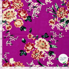 POPELINE BAMBOU IMPRIMÉ FLEURS FUCHSIA - My Little Coupon