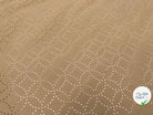 POPELINE BRODÉE DE ROSACE FOND SABLE - My Little Coupon - tissu - coudre