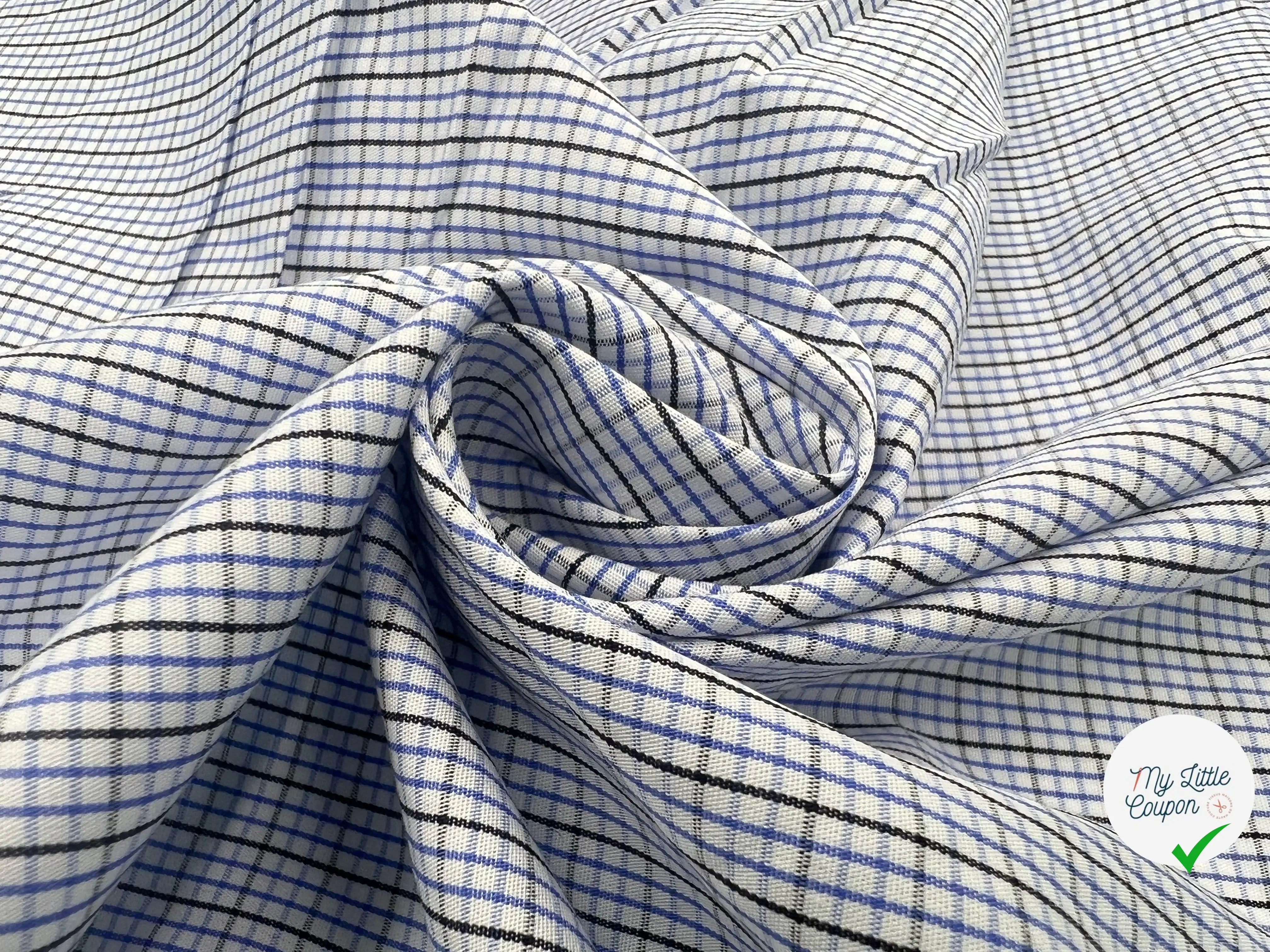 POPELINE CHEMISE BLUE VERY ELEGANT - My Little Coupon - tissu - coudre