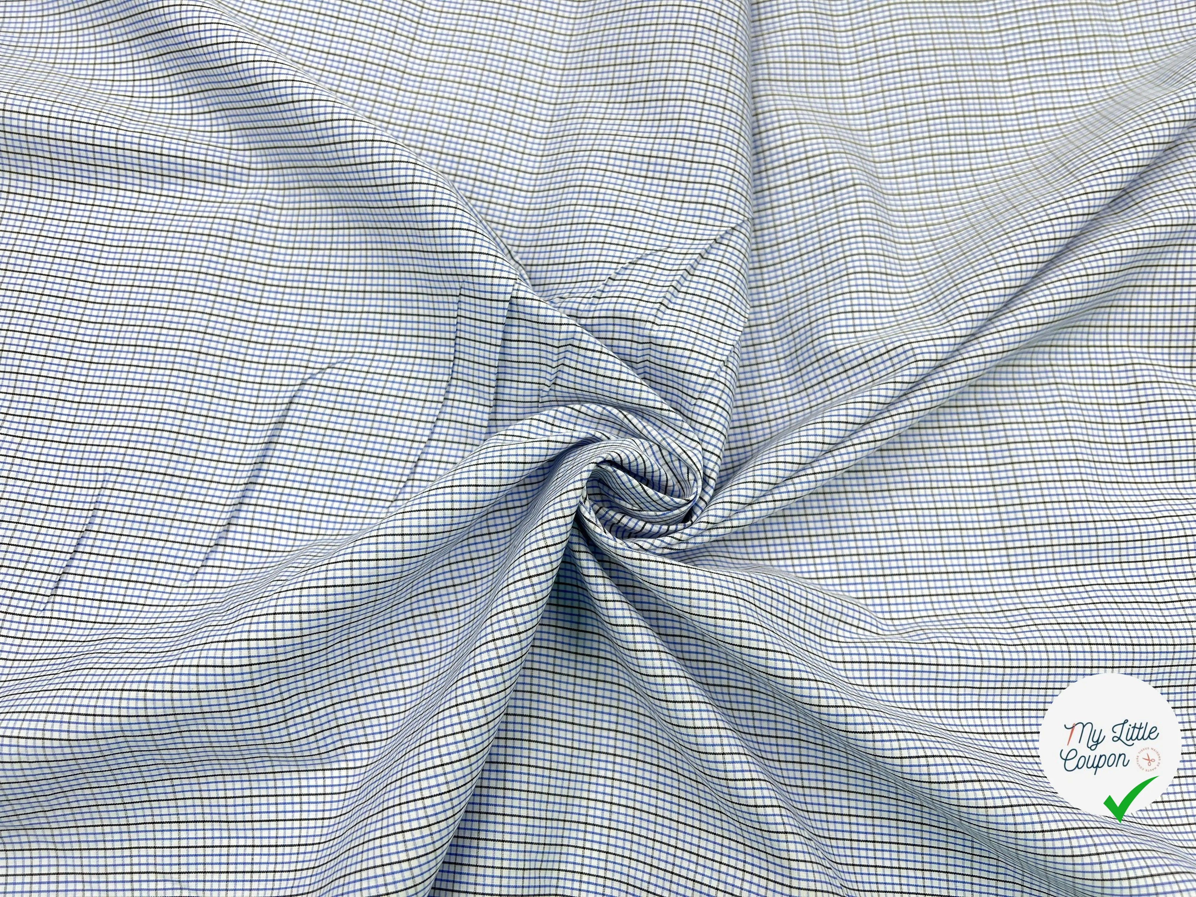 POPELINE CHEMISE BLUE VERY ELEGANT - My Little Coupon - tissu - coudre