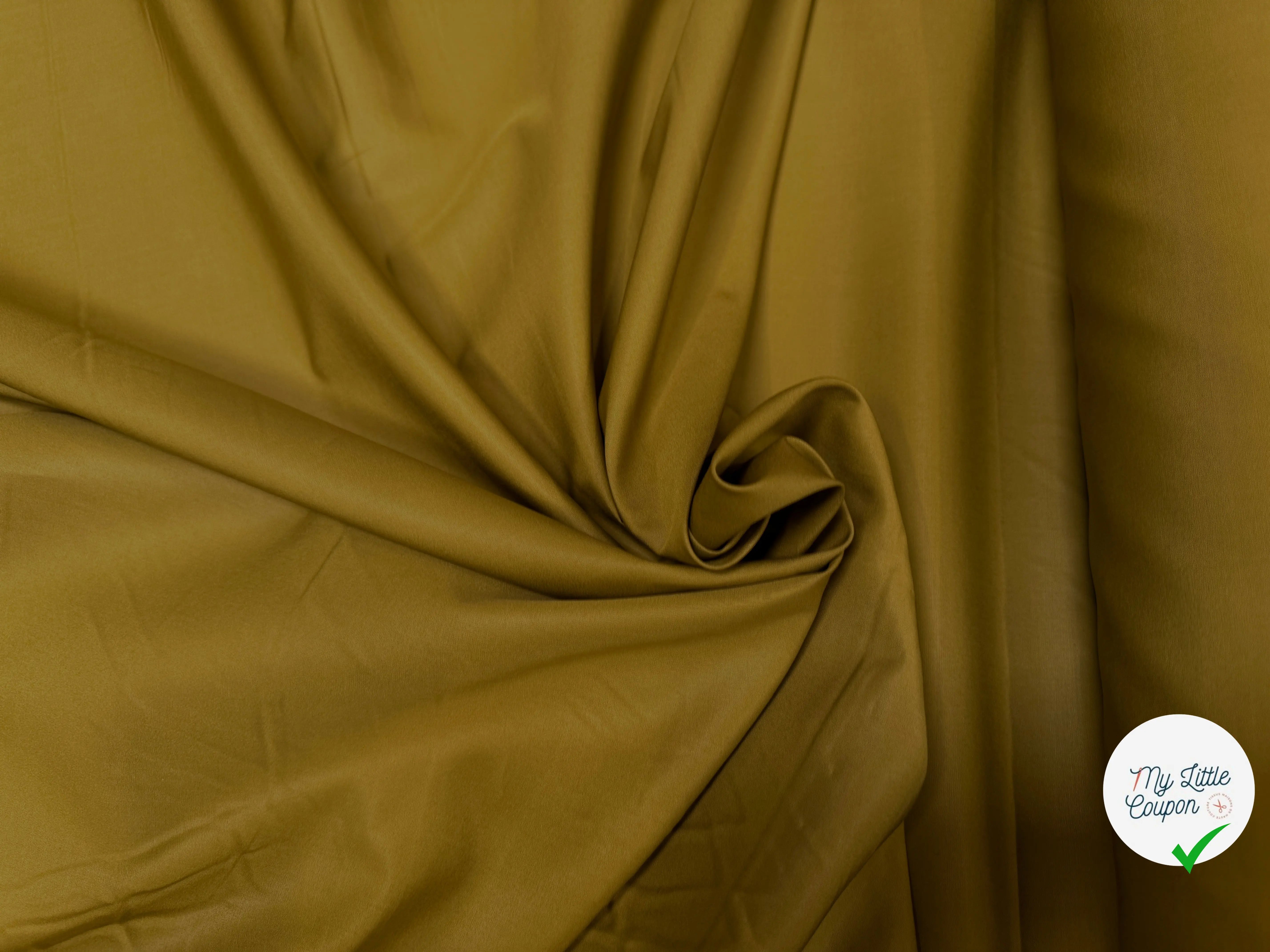 POPELINE CHIC COTON OLIVE MOUTARDE - My Little Coupon