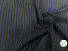 POPELINE COTIN LIN VERTE SAPIN À RAYURES BLEUES - My Little Coupon