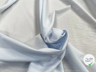 POPELINE COTON  BLANCHE FINES RAYURES BLEUX - My Little Coupon