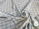 POPELINE COTON CARREAUX FOND BLANC BLEU - My Little Coupon